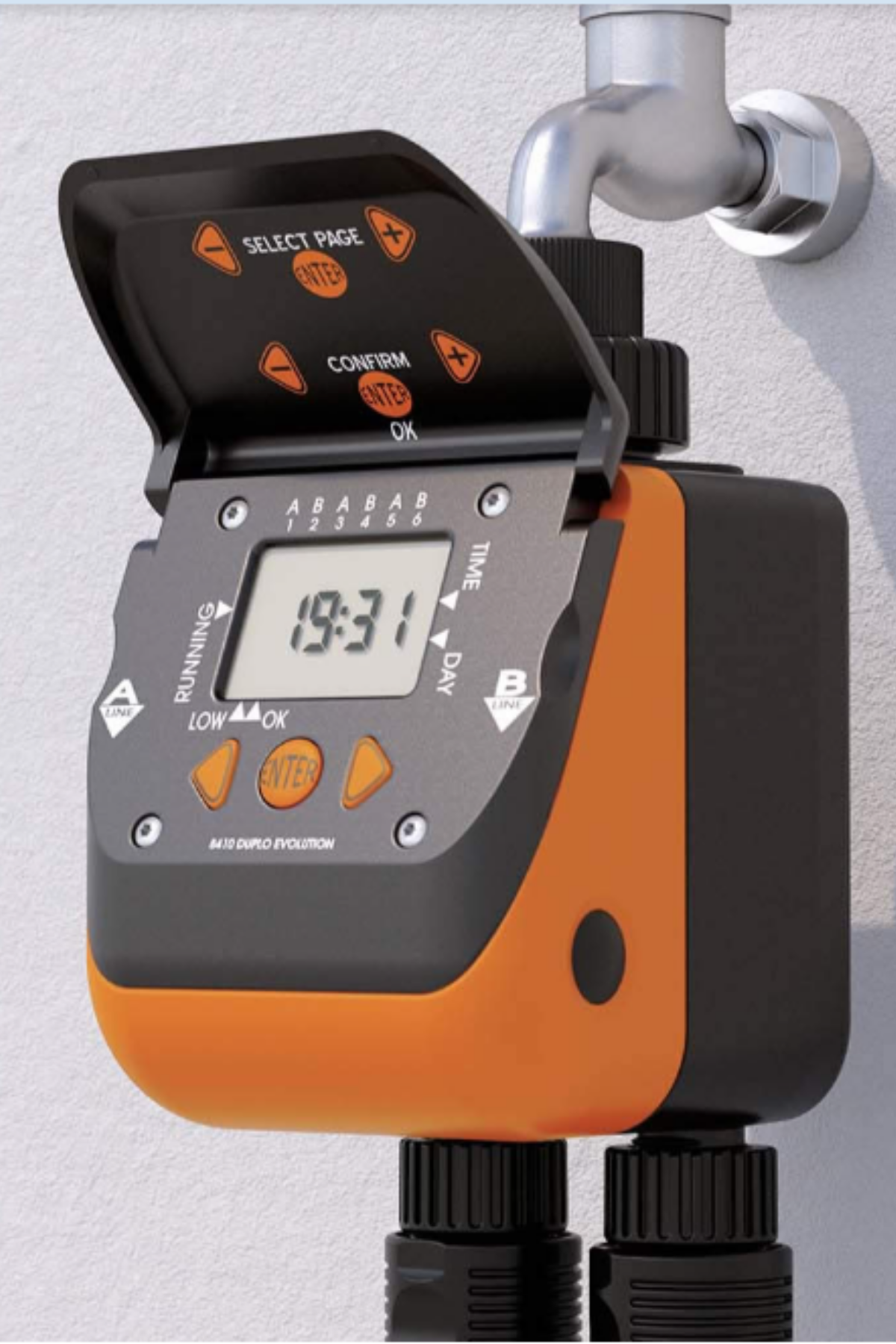 Claber 8410 Aquadue Duplo Evolution İki Çıkışlı Sulama Zamanlayıcı