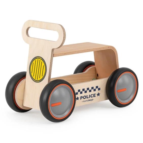 Mamatoyz 03DWp DriveMe Wood Polis – Yürüteç ve Oyuncak Deposu Walker and Toy Wagon
