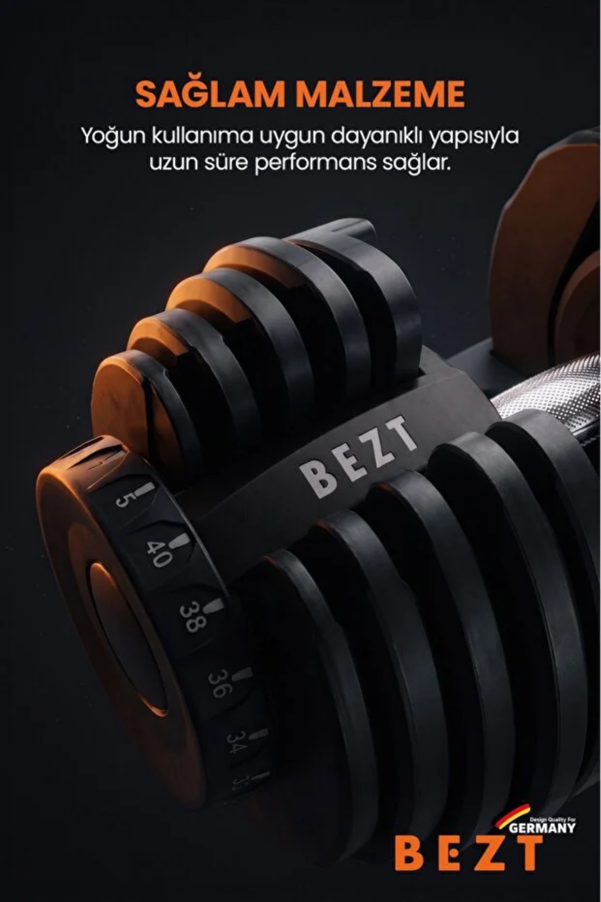 Bezt Pro Sports 40kg Ayarlanabilir Dambıl & Ağırlık Seti Siyah