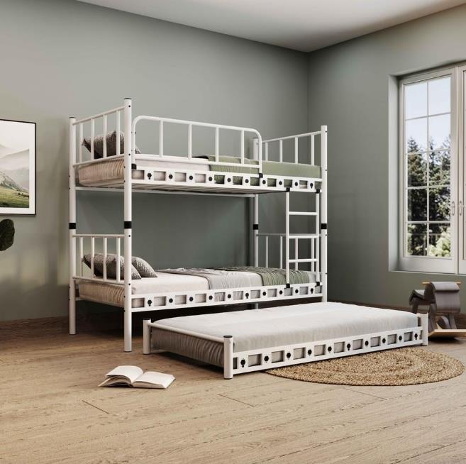 Reyo Argimo Zambak Yavrulu Genç Çocuk Odası Metal Ranza ve Karyola 90x200