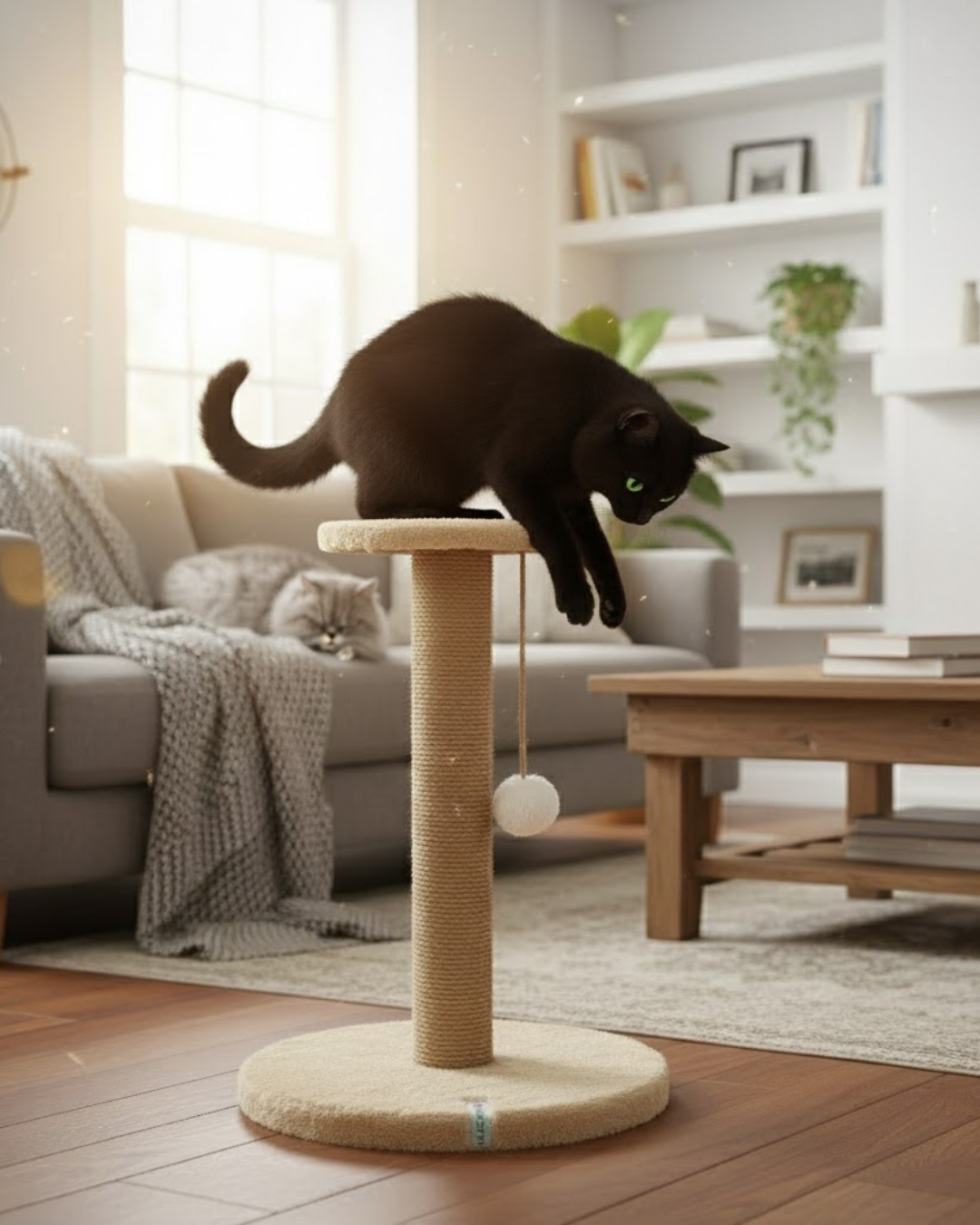 Reyo Pet Stepli Kedi Tırmalama Tahtası Bej