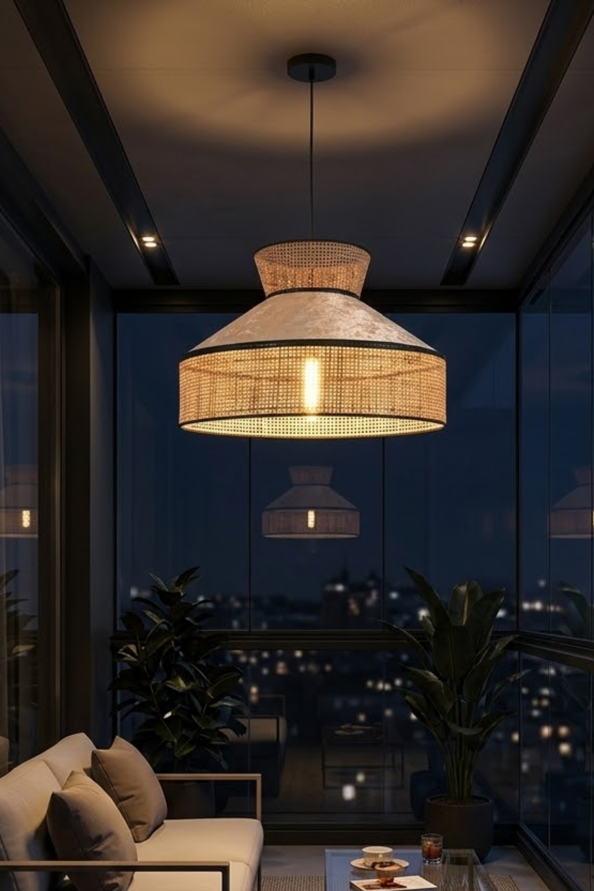 Mylamp Nubu Doğal Hazeranlı & Fildişi Hasır Kadife Kumaş 50X35 cm