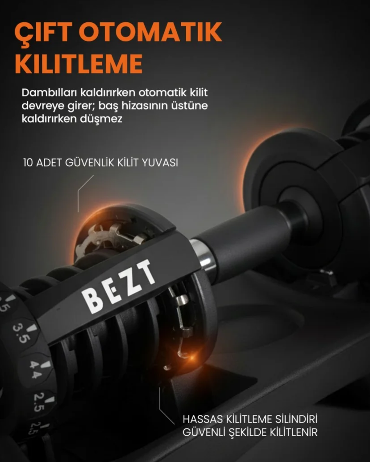 Bezt Pro Sports Ayarlanabilir Dambıl Seti 2,25–24 kg Siyah