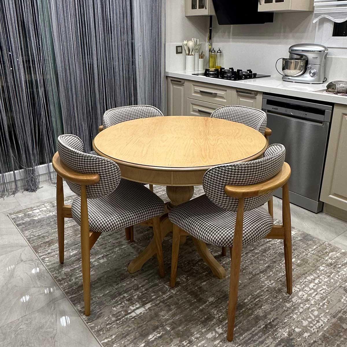 Reyo 100cm Açılır Yemek Masası Baba Ayak Masa Natural Cilalı