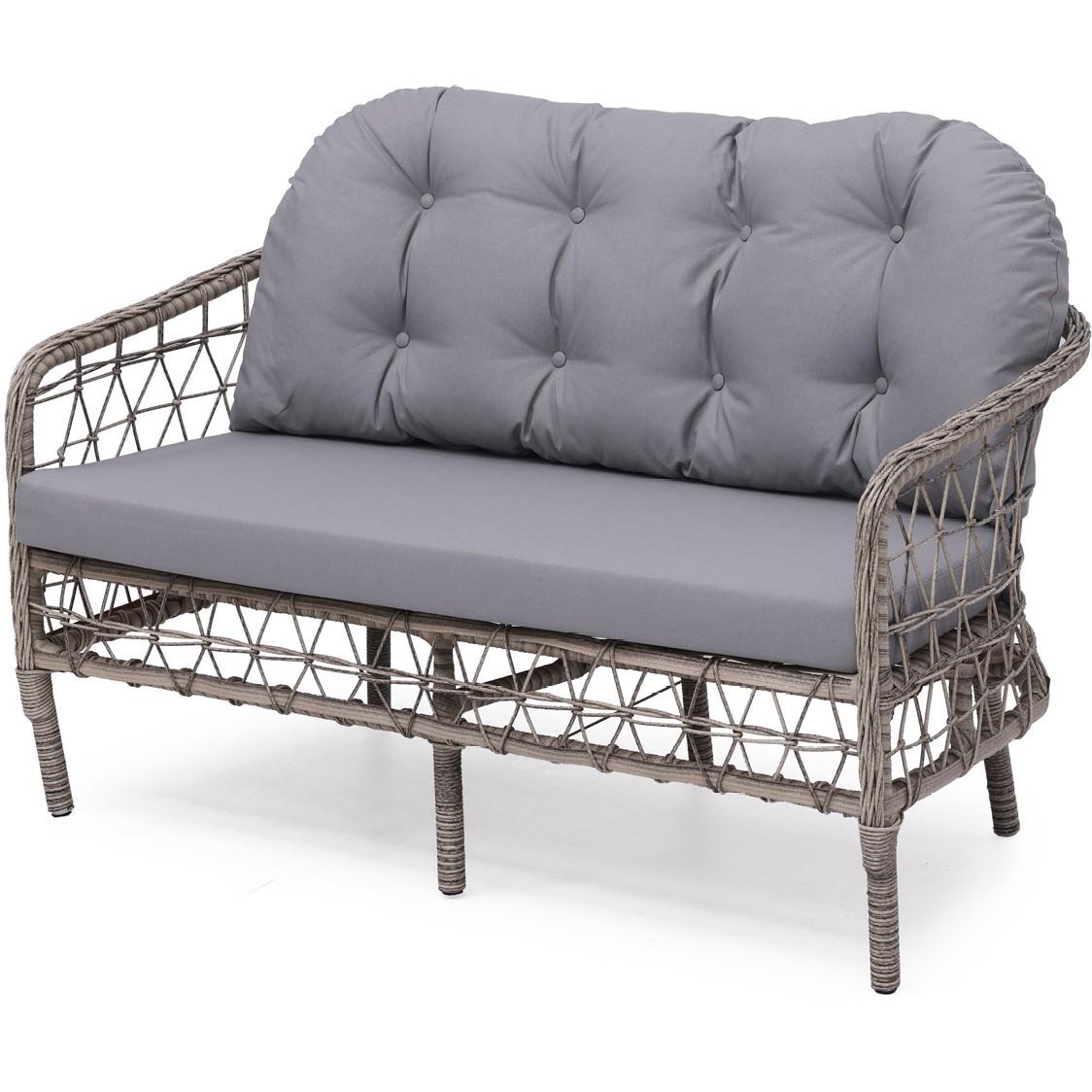Grassgarden Papatya 2+1+1 Masa Alüminyum Üzeri Örgü Rattan Bahçe Balkon Mobilyası