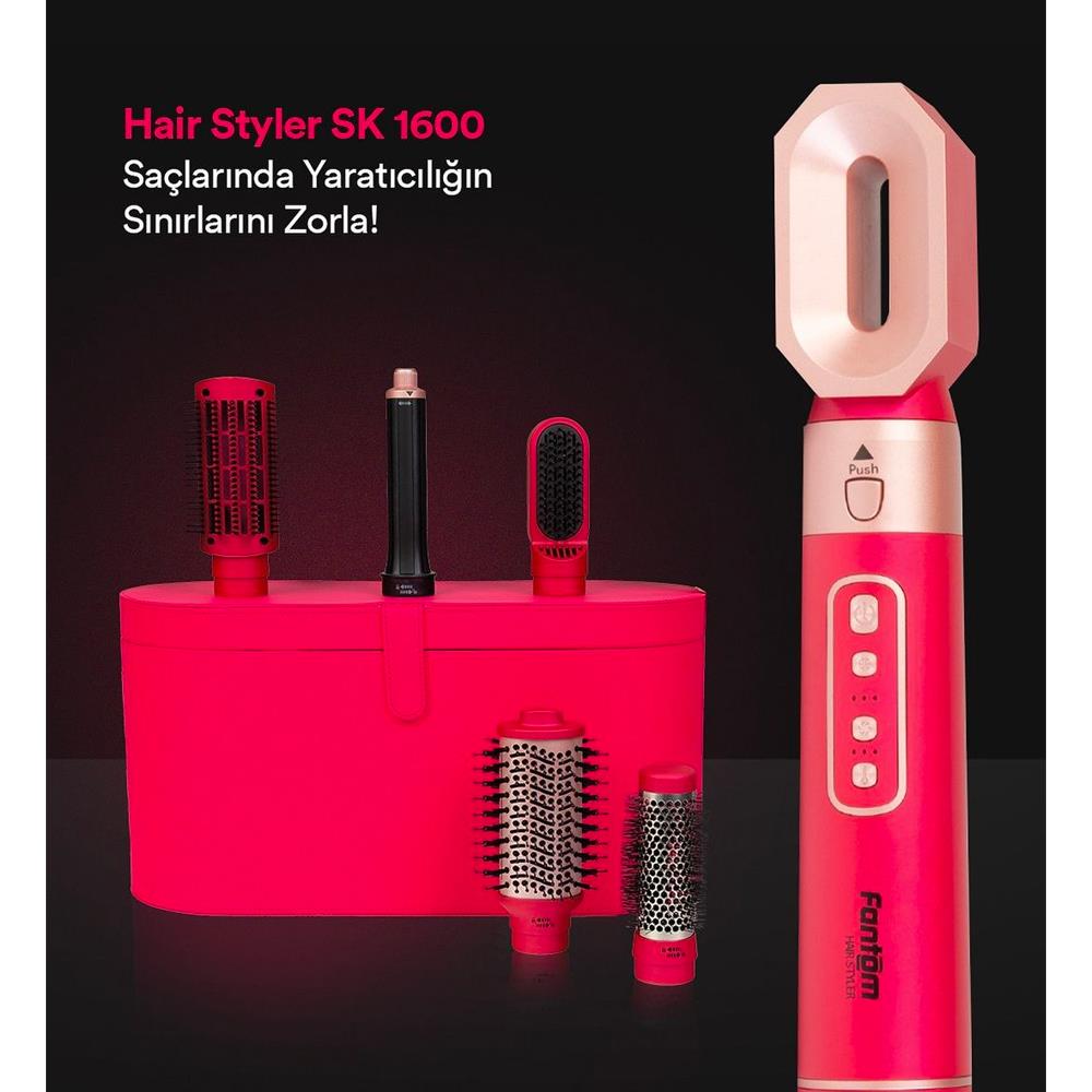 Fantom Hair Styler Sk 1600 Saç Şekillendirici Nar Çiçeği Kırmızı