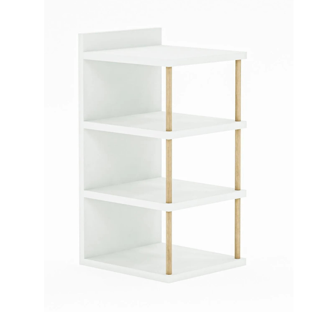 interGO Çok Amaçlı 4 Raflı Ayakkabılık, Banyo, Mutfak Düzenleyici Organizer Beyaz