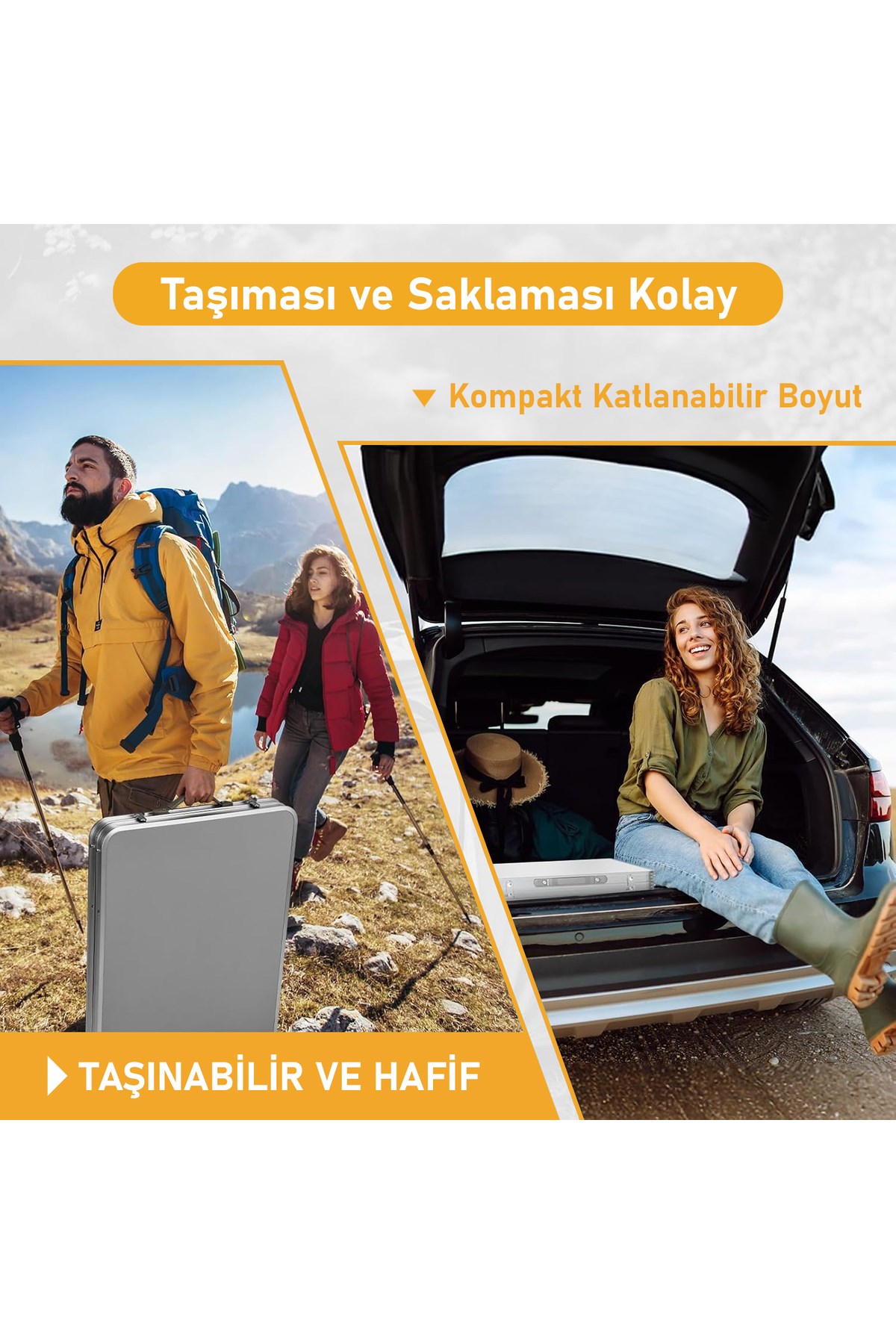 Haegs Saklama Dolaplı Kamp Masası, Outdoor Kamp Mutfağı, Kamp Dolabı, Katlanabilir Kamp Piknik Masası, Seyahat Mutfağı, Mutfak Dolabı, Depolama bölmeli, Dış Mekan Mutfağı 120x60cm- Naturel Meşe