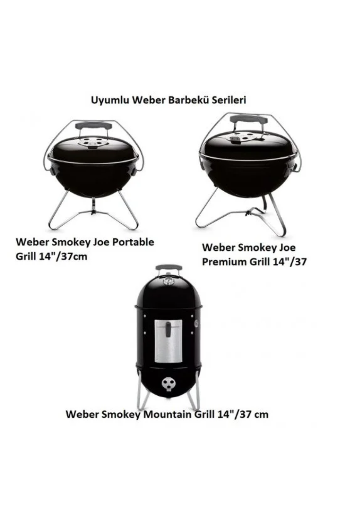 Grillmate Smokey Joe Uyumlu Döküm Izgara (Weber)