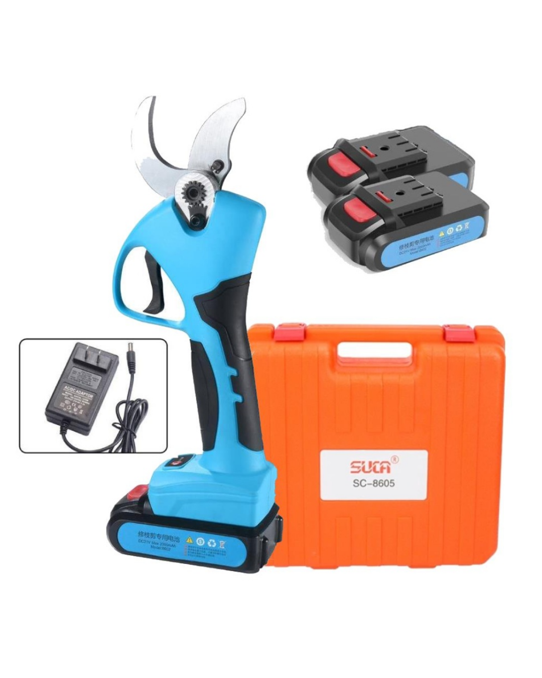 Suca SC 8605 Akülü Şarjlı Budama Makası 40 mm 2 Akülü