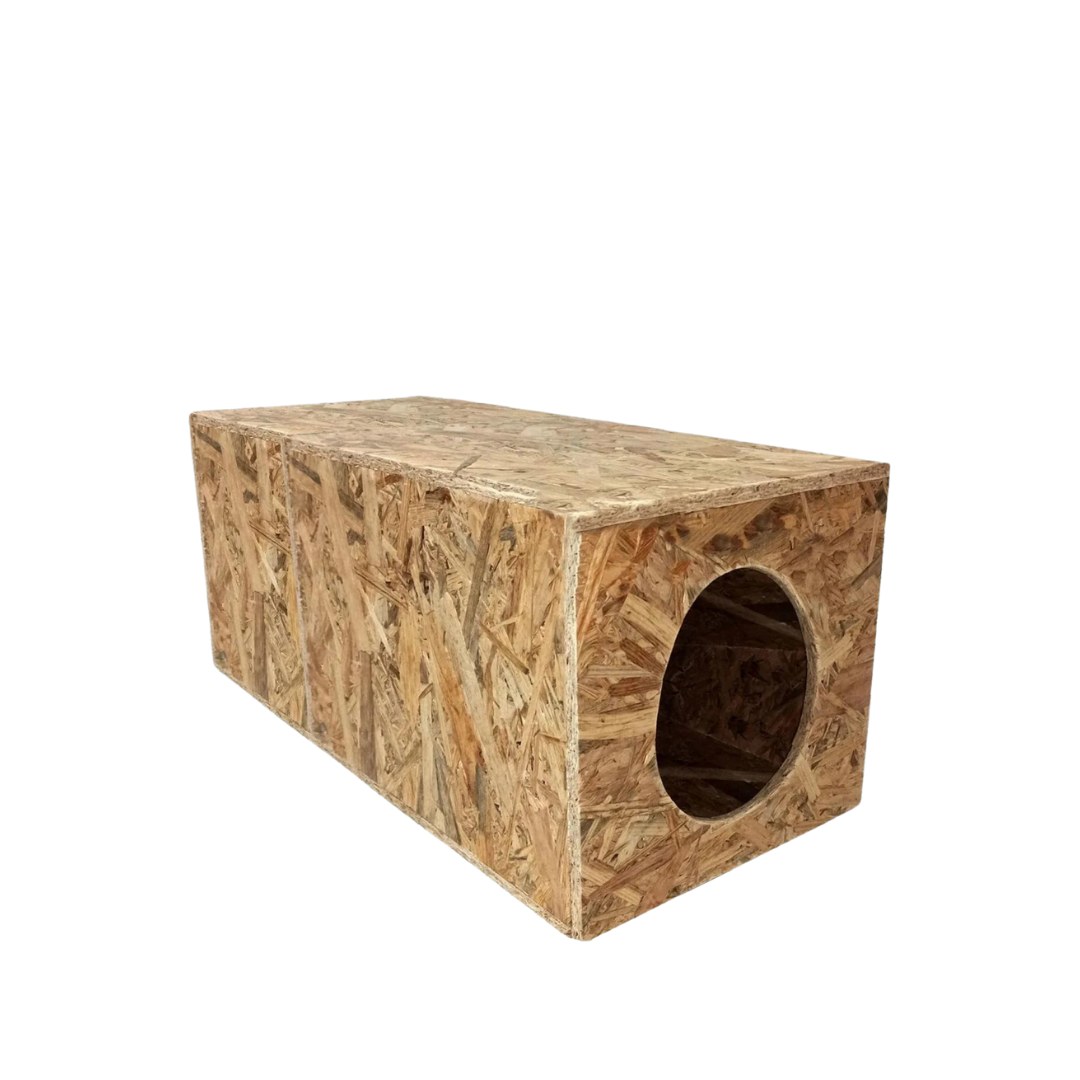 Melada Kedi Evi Dış Ortam Uygun Ahşap Kedi Evi OSB 60x40x40 cm