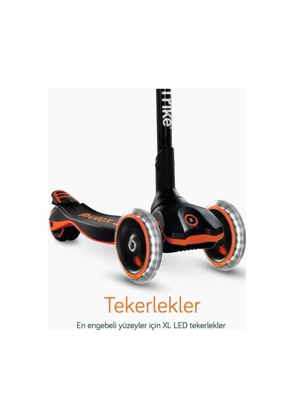 SmarTrike Xtend Ride On Turuncu Ebeveyn Kontrollü 3 Tekerlekli Çocuk Scooter