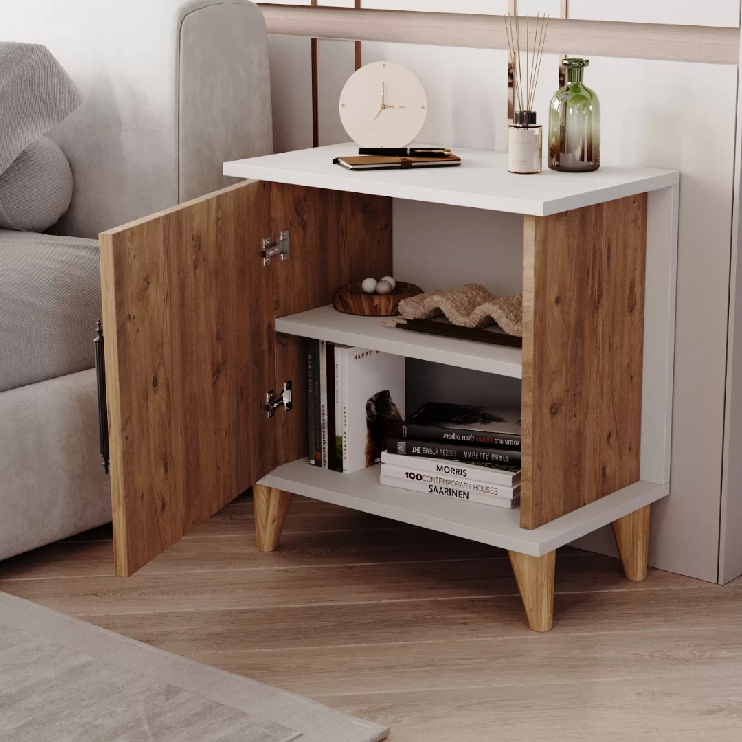 Enda Home Adela Raflı Modern Komodin Atlantik Çam