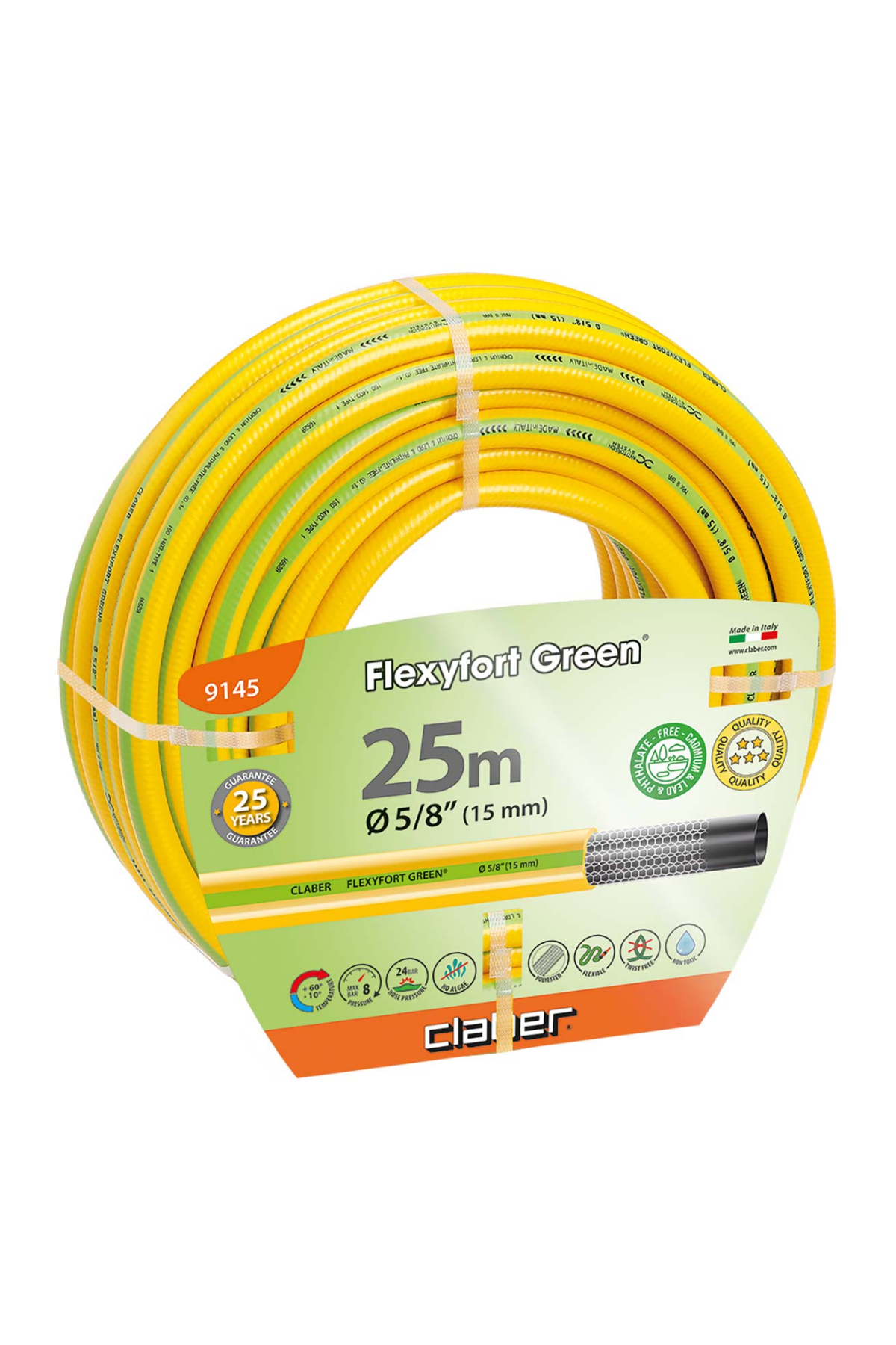 Claber 9145 Flexfort Green Hortum 5/8'' 25mt