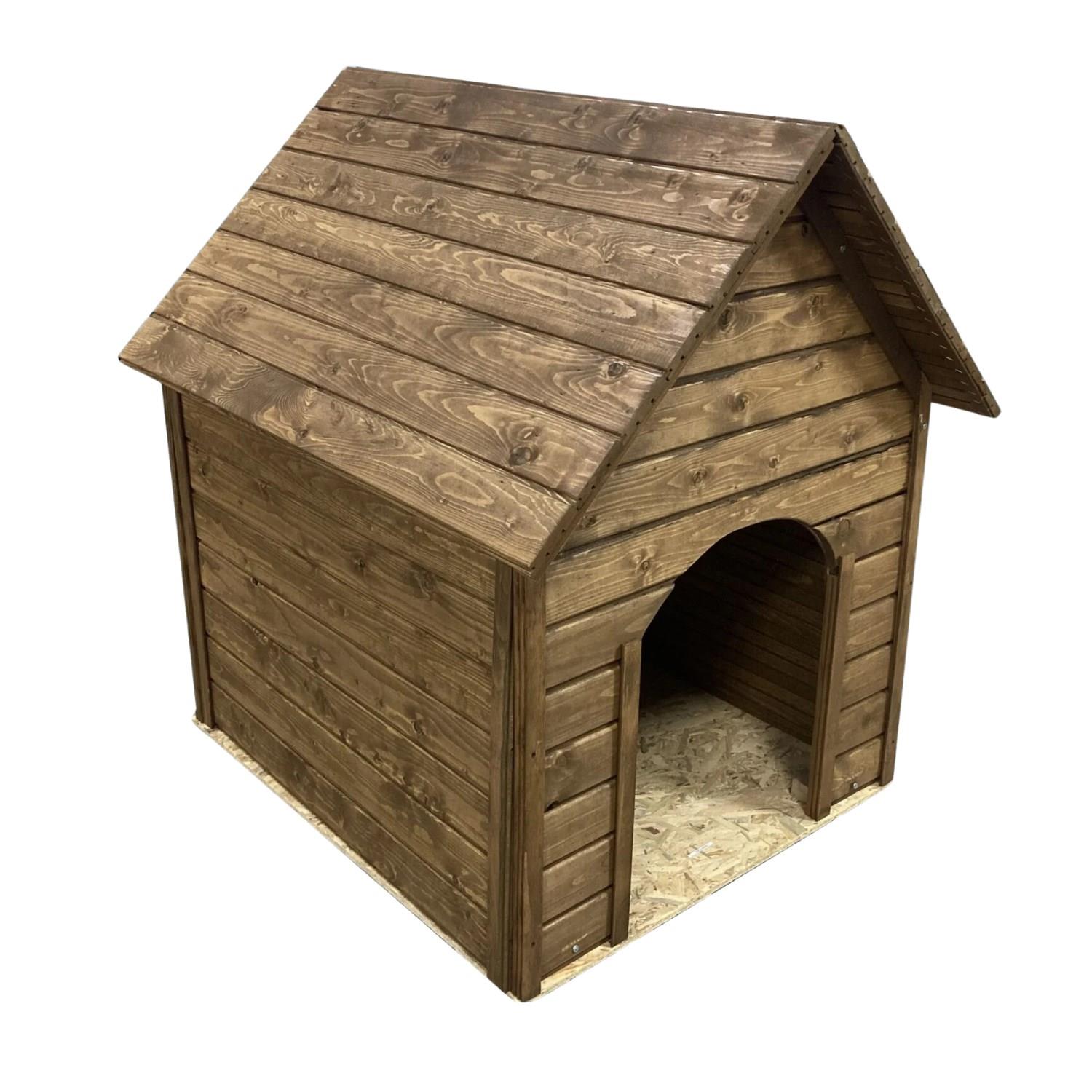 Reyo Pet Suya Soğuğa Dayanıklı Lüks Büyük Boy Ahşap Köpek Kulübesi 100x100x78 cm Ceviz
