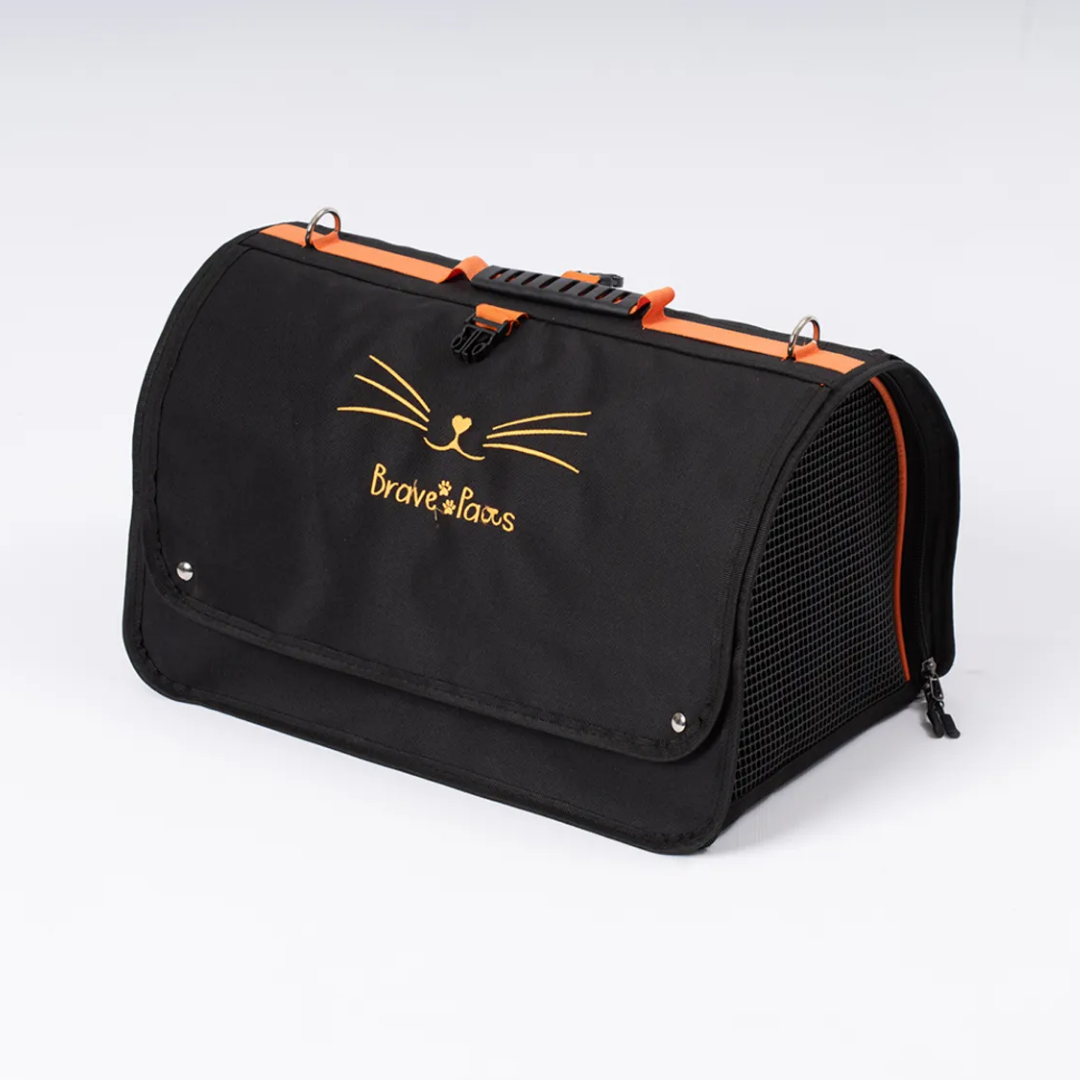 Reyo Brave Paws Flybag Plastik Yırtılmaz Fileli Kedi Ve Köpek Taşıma Çantası Seyahat Çantası Siyah 45x25x26cm