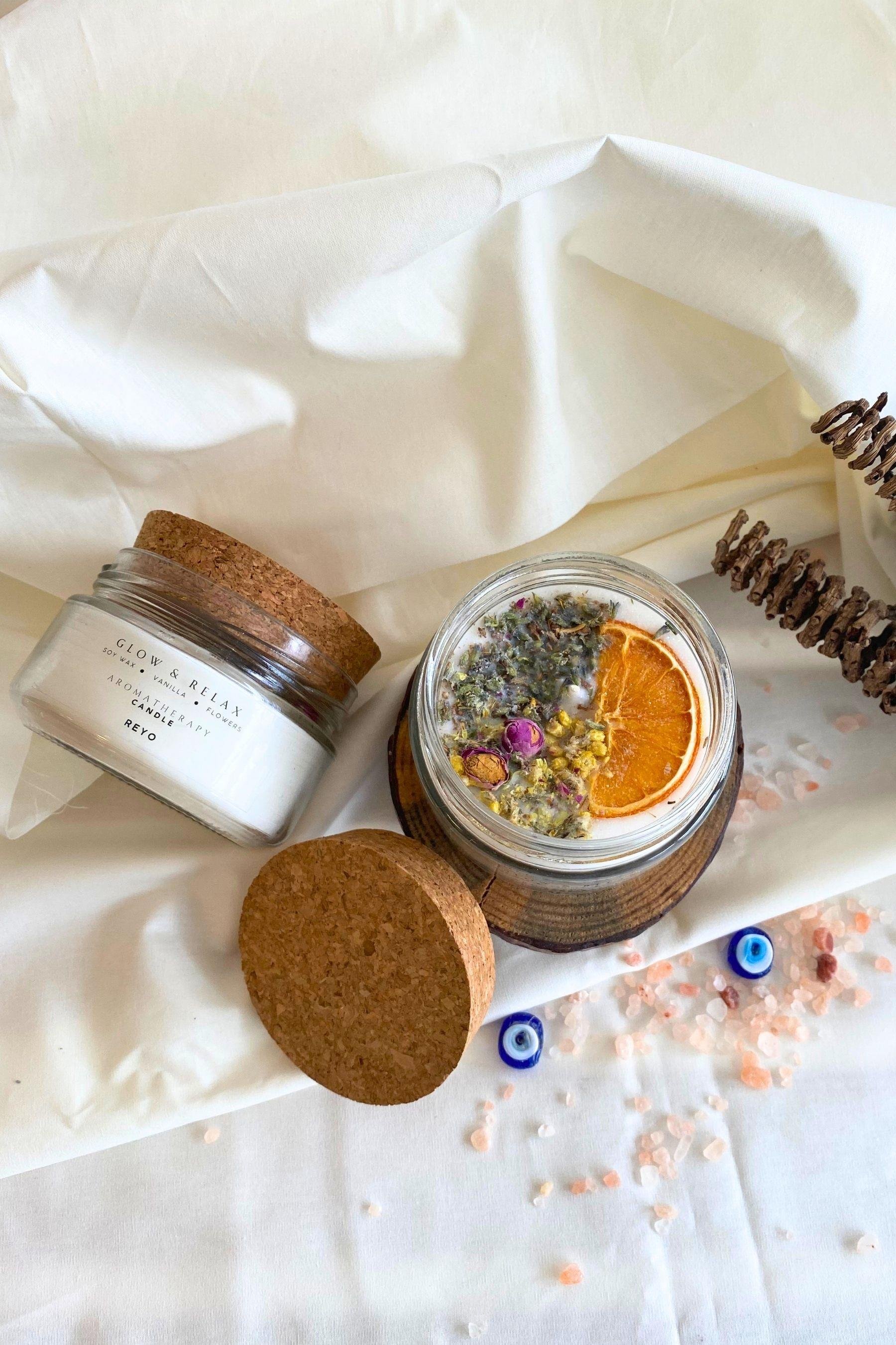 Reyo Enerji Ritüeli Mum Vanilya Oryantal ve Baharat Notalı %100 Soya Wax Meditasyon Aromaterapi