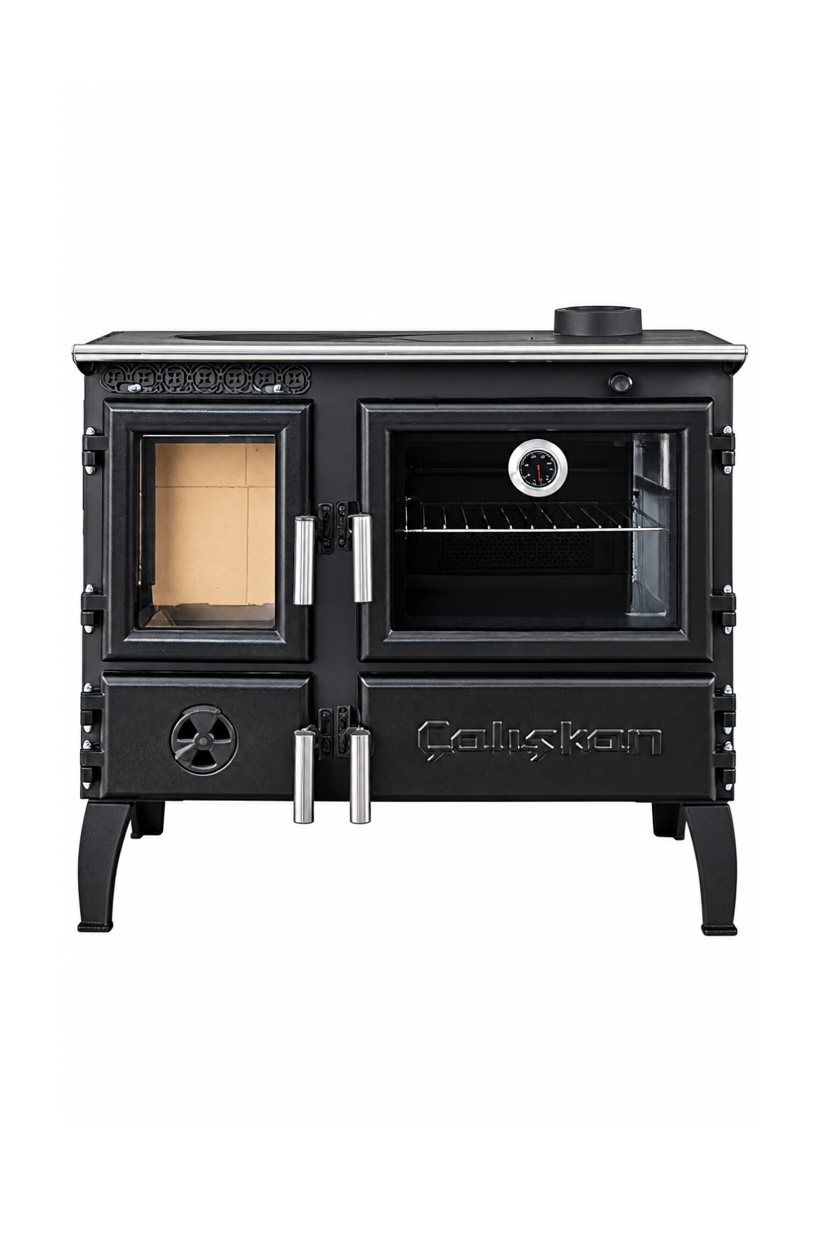 Reyo Stove Rabat 3D Gurme Tuğlalı Fırınlı Şömine Soba EN Sertifikal