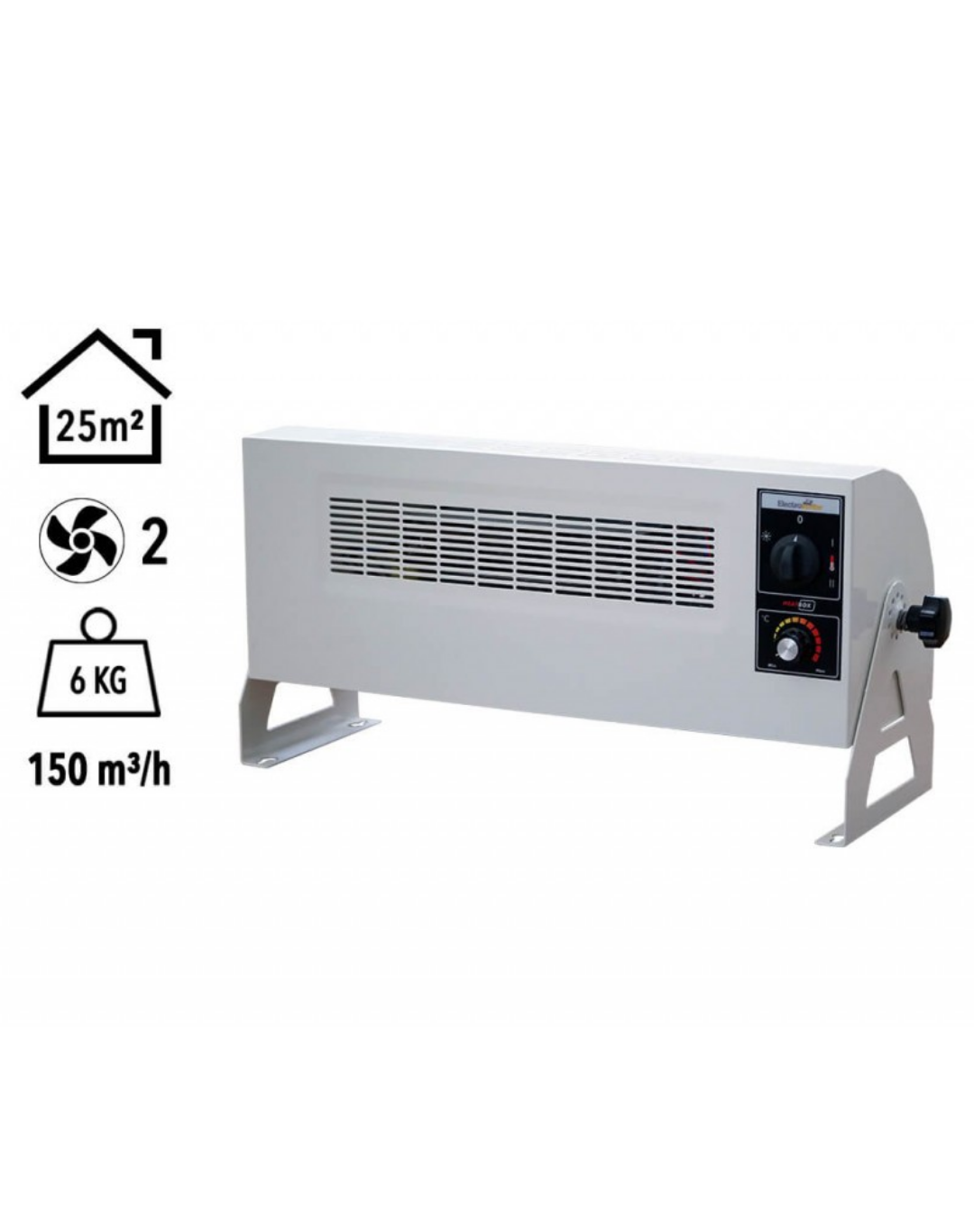Heatbox HB3602000K 360 2000W Monofaze Elektrikli Fanlı Isıtıcı Krem