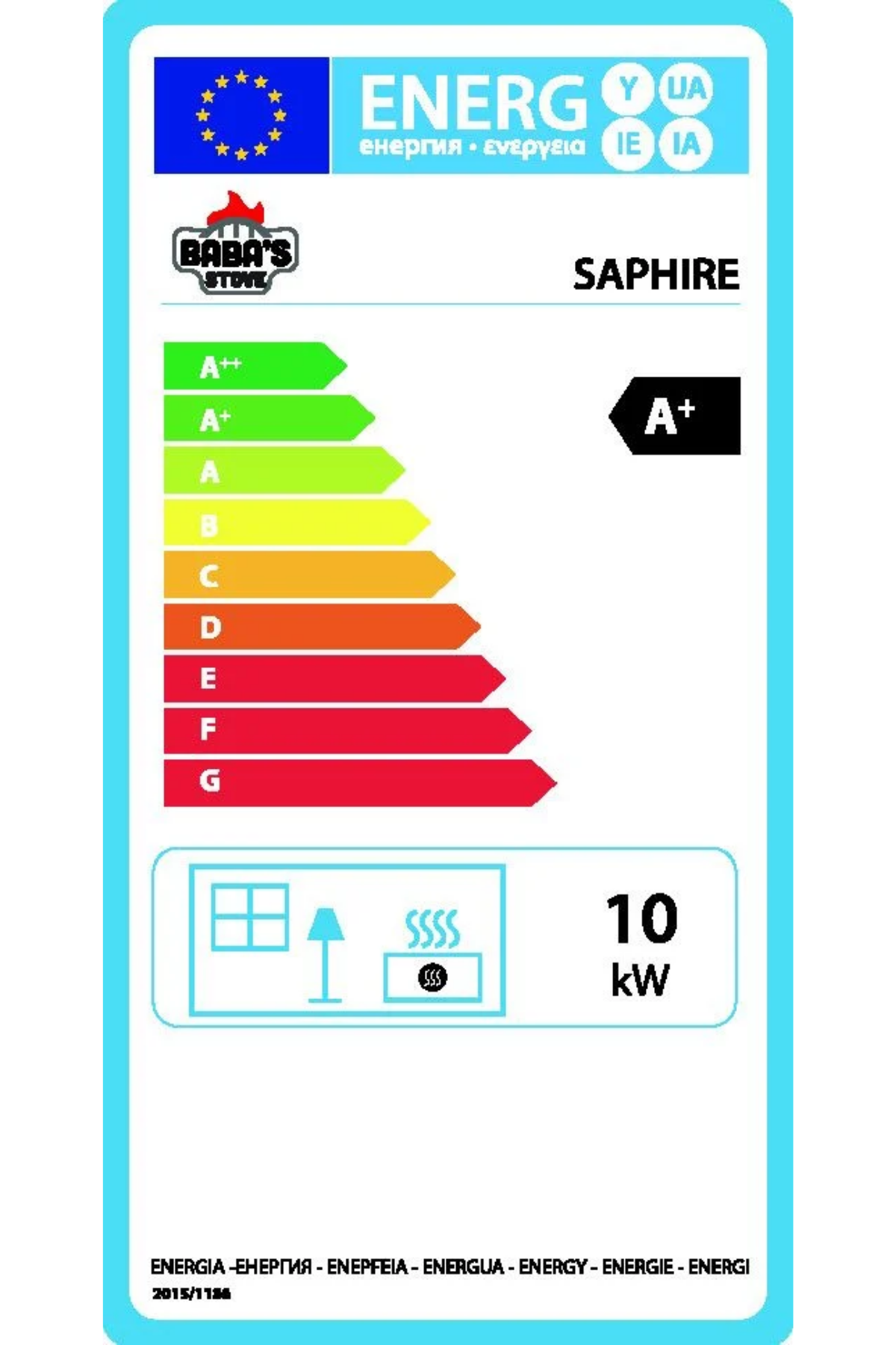 Baba's Stove Saphire 10KW Kuzine Plus Pelet ve Odun Sobası