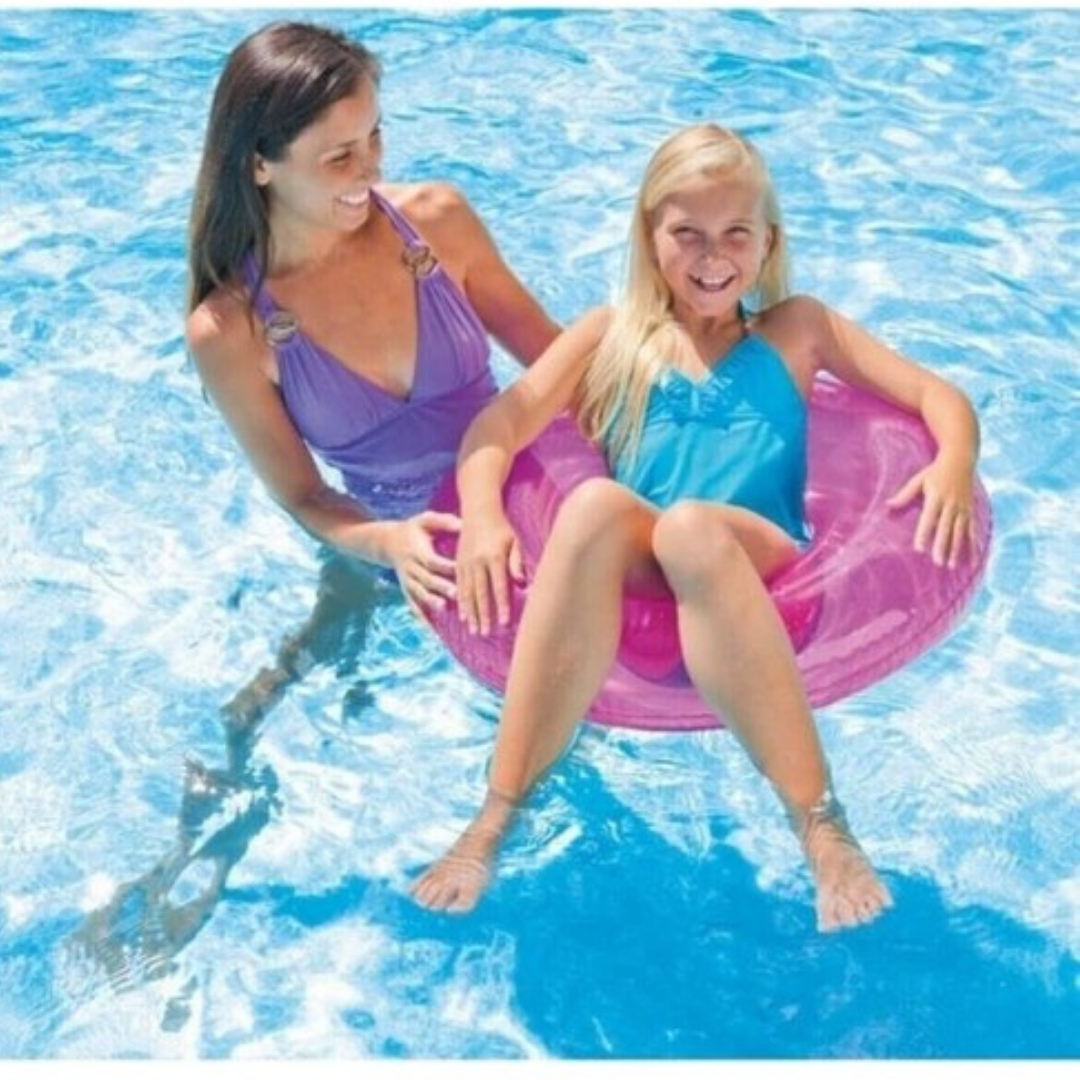 Intex Şeffaf Baskılı Jumbo Simit 76 cm Pembe