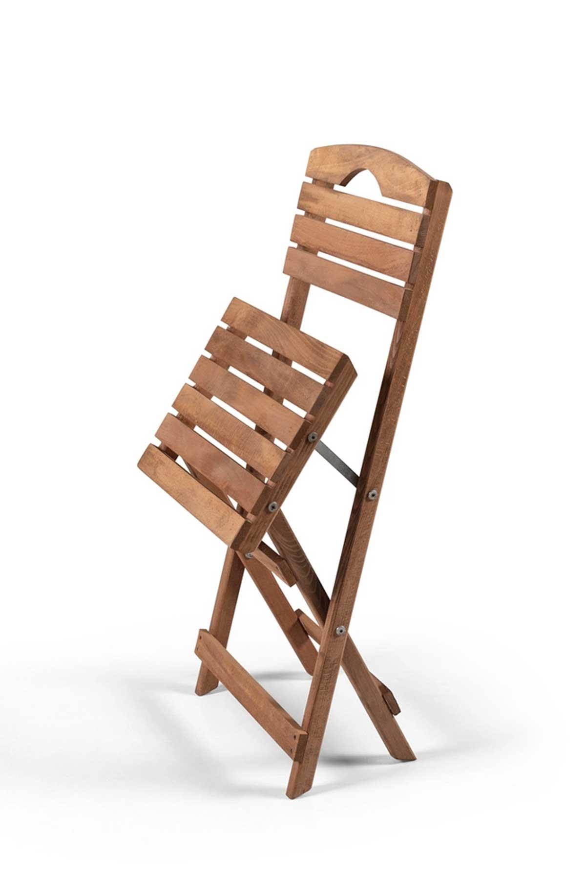 Reyo Rio Bistro Set 2+1 Katlanabilir Masa Sandalye Takımı Ceviz