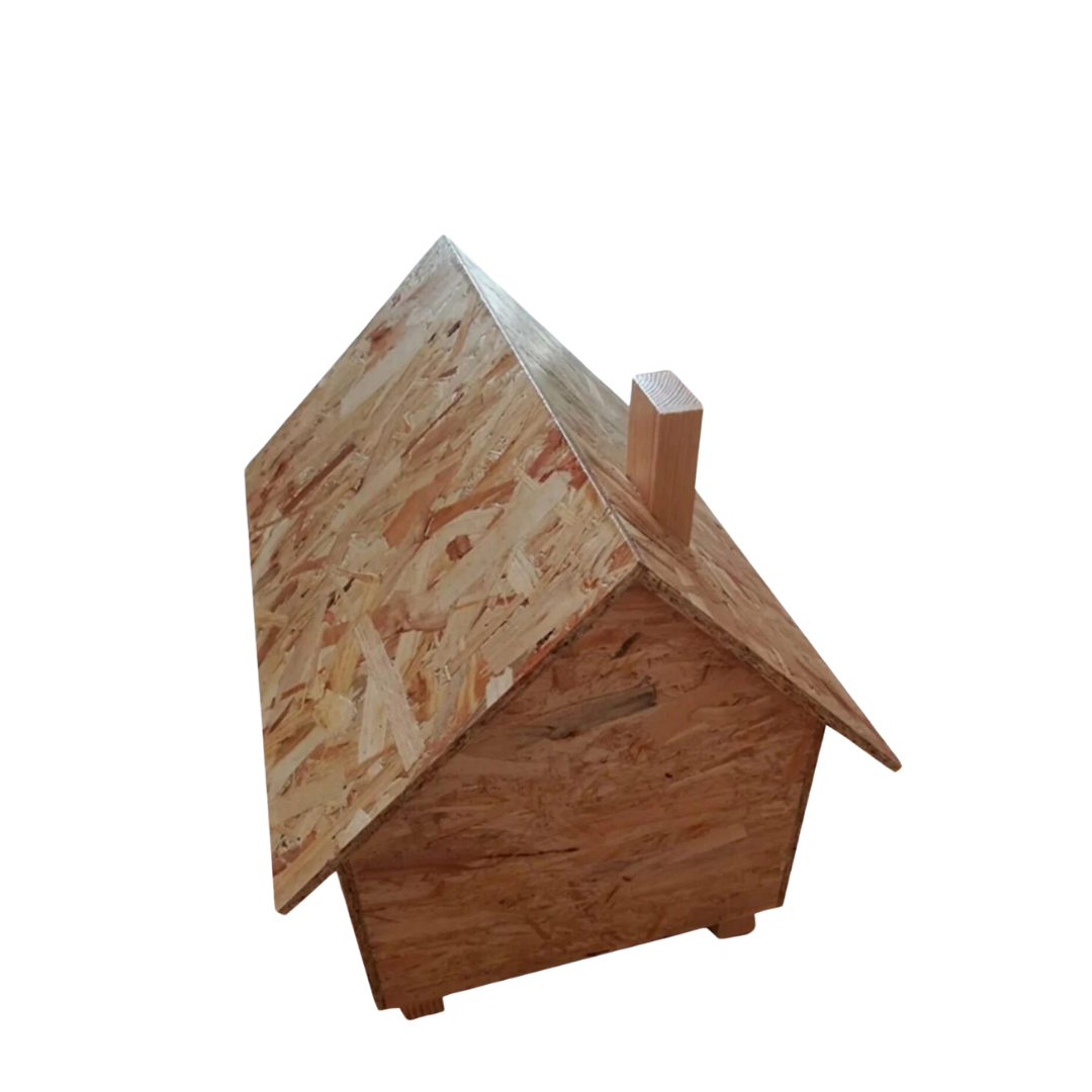 Melada Kedi Evi Dış Ortam Uygun Ahşap Kedi Evi OSB 46x34x34 cm