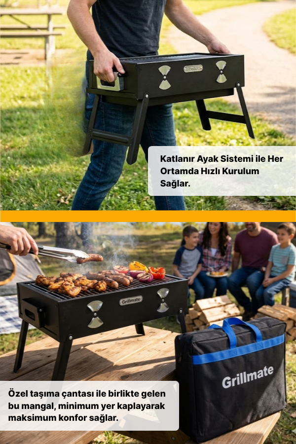Grillmate Roadtrip Çantalı Katlanır Ayak Mangal