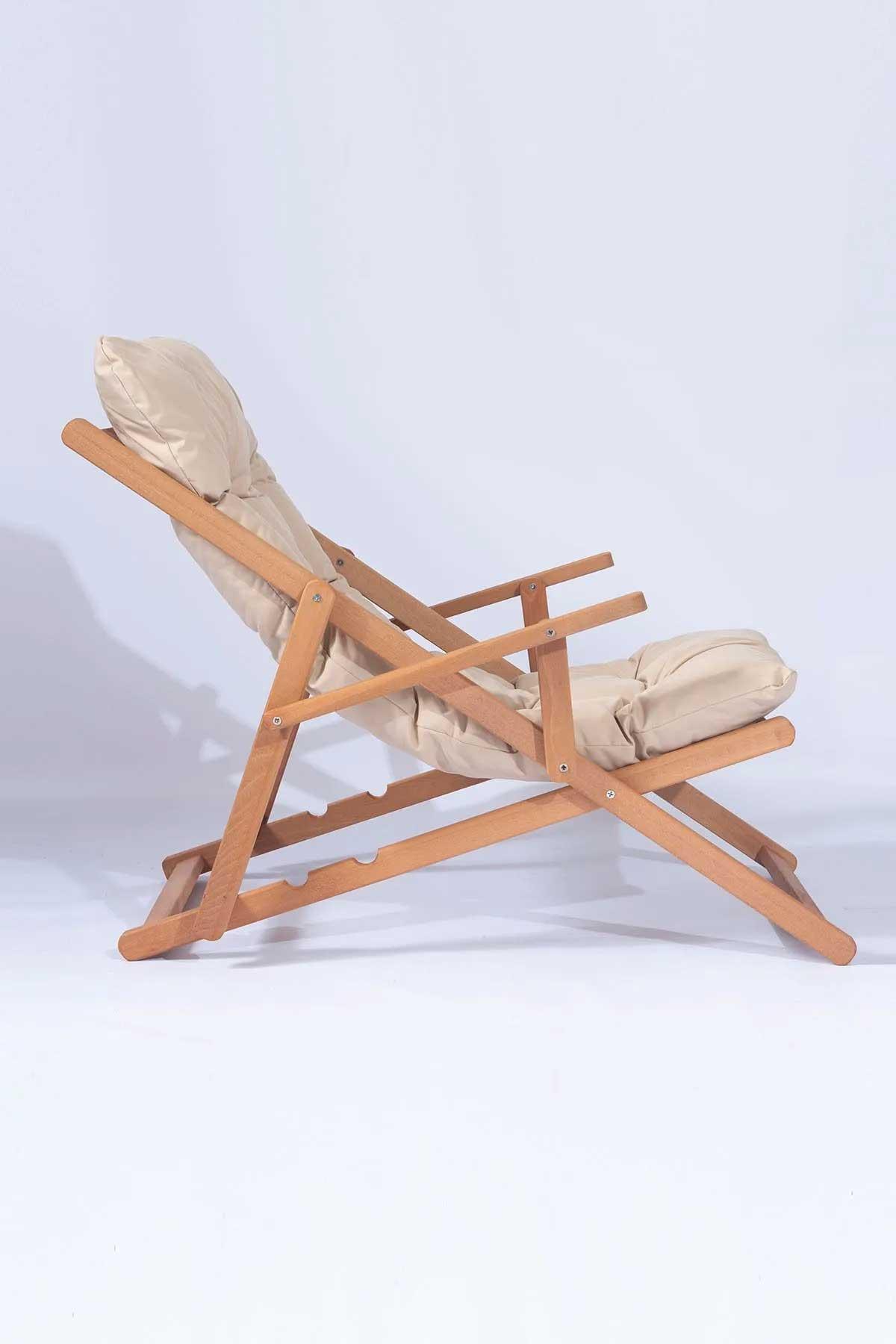 Reyo Loft Kollu Nora Şezlong Seti Bahçe balkon plaj Katlanır İkili Minderli Set 2 Minderli Şezlong 1 Sehpa