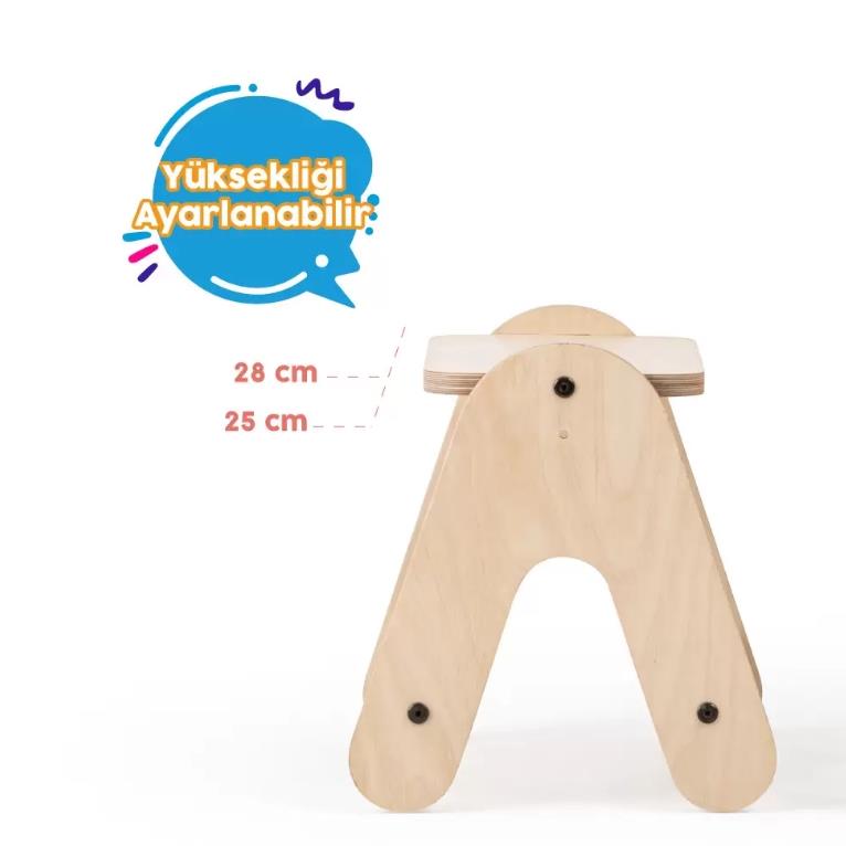 Mamatoyz 01Mf Massam Tilki Figürlü Ahşap Aktivite Masası