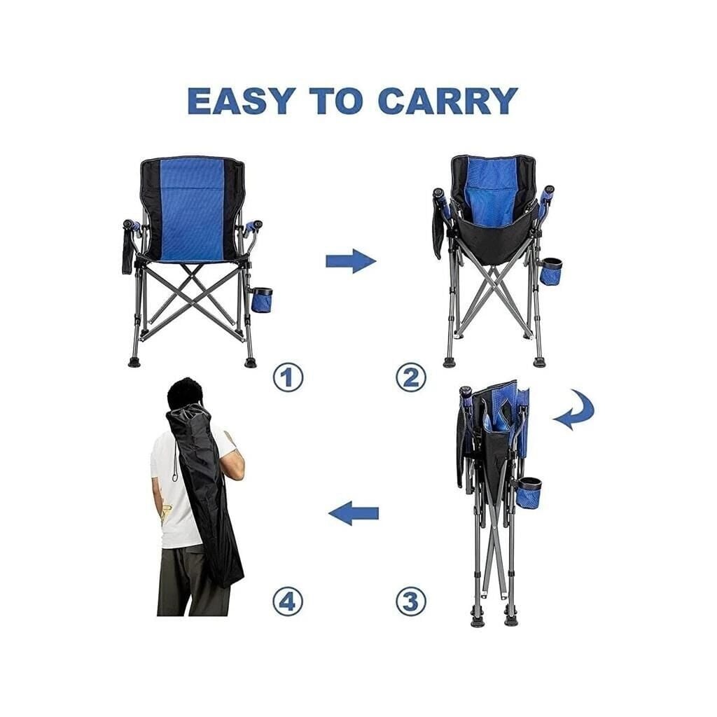 Madfox Roxy Katlanır Kamp Sandalyesi Mavi / Siyah