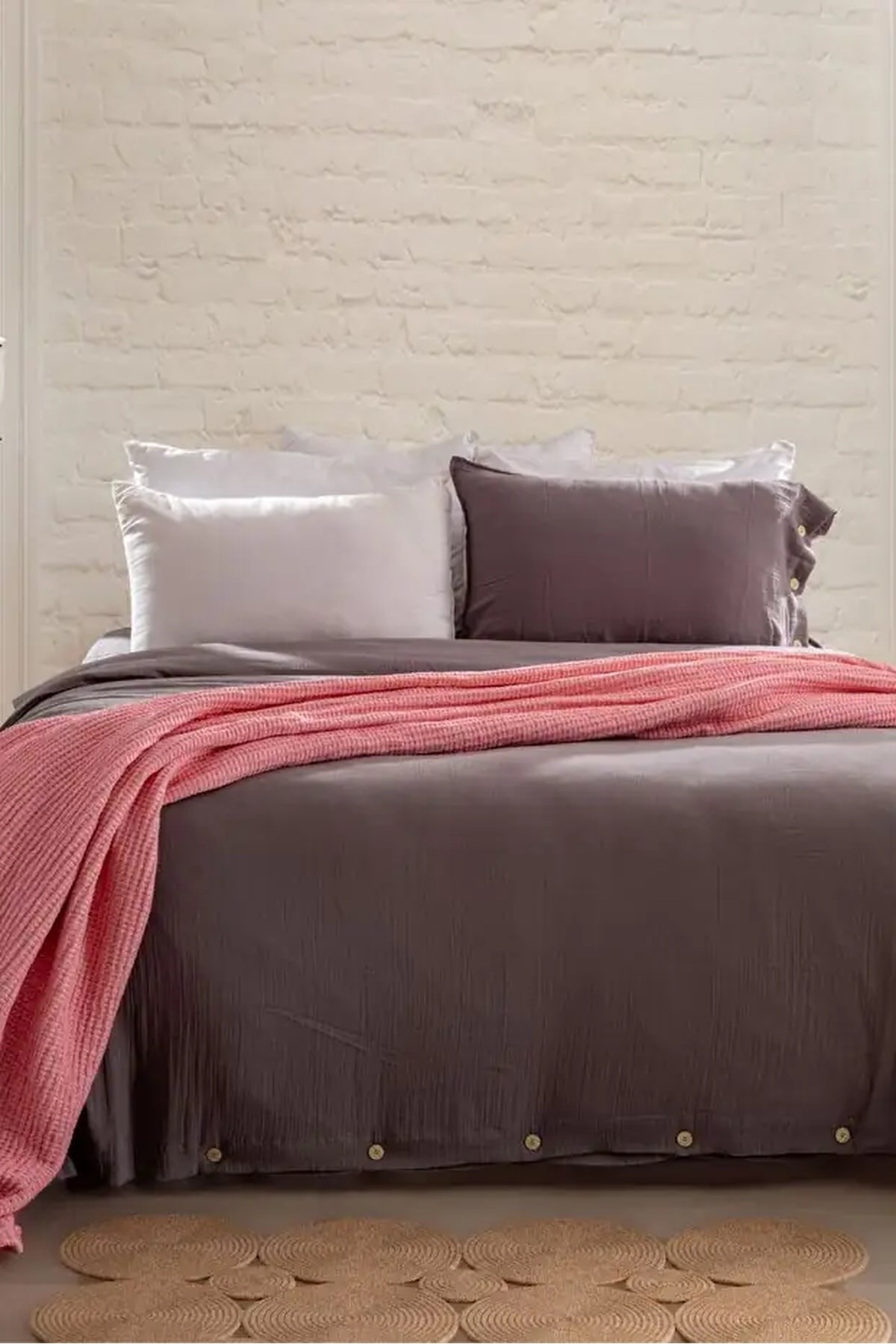 Mylasa Home Area Serisi Tek Kişilik Yorgan 180x240 cm %100 Pamuk Ultra Yumuşak Fuşya