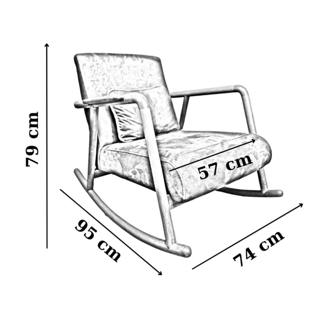 Asedia Minito Naturel Sarı Sallanan Sandalye Dinlenme Koltuğu
