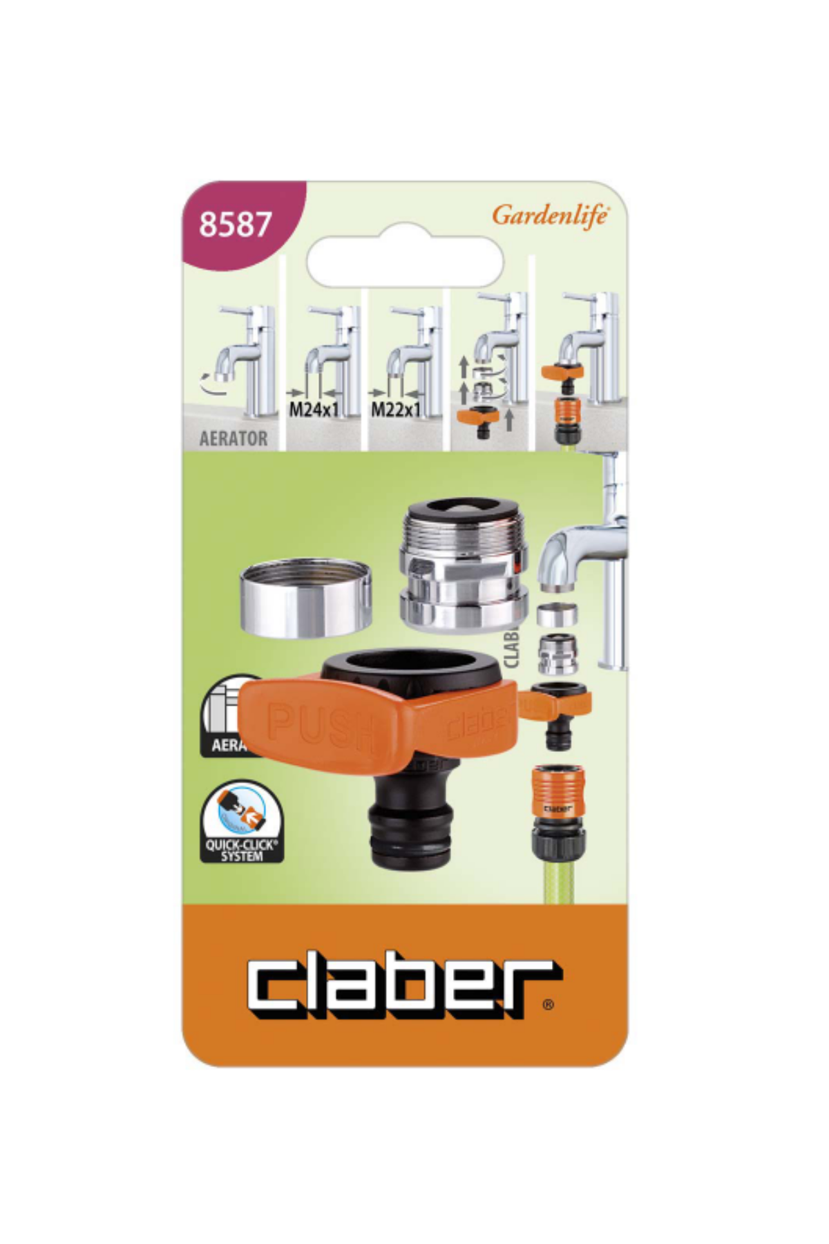 Claber 8587 Batarya Tipi Musluk Adaptörü 3/4''