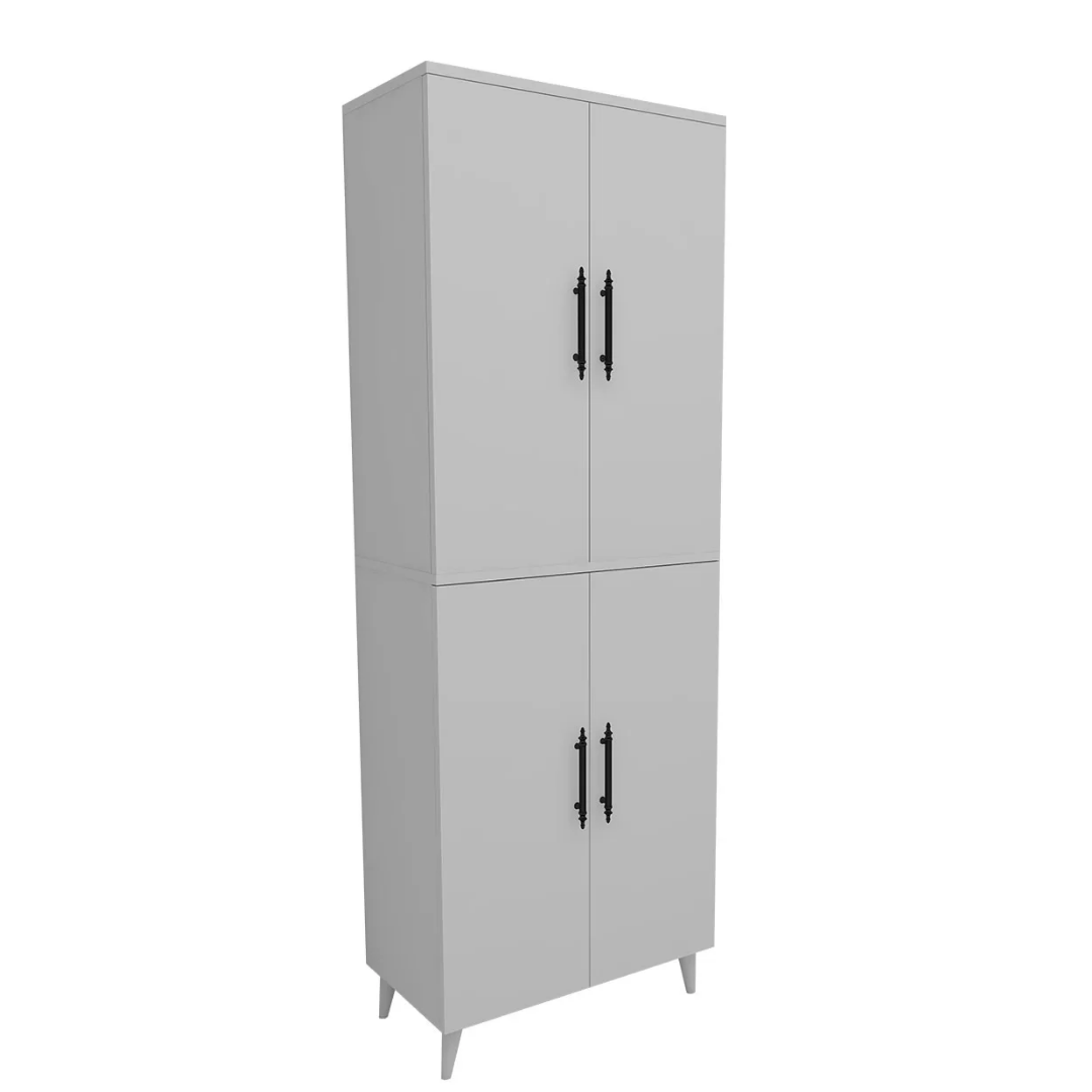 Enda Home 6 Raflı 4 Kapaklı Çok Amaçlı Dolap Beyaz
