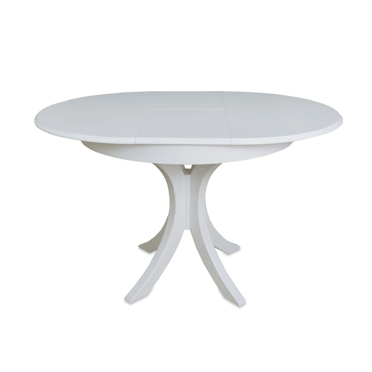 Reyo Sakura 90 cm Yuvarlak Katlanır MDF Açılır Mutfak Masası, Yemek Masası Beyaz