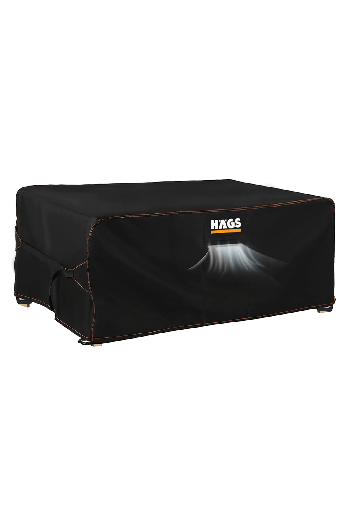 Haegs Bahçe Mobilyası Örtüsü, 230-150-90cm, Ağır Hizmet Oxford Kumaş, Su Geçirmez, Dış Mekan Veranda Masa Örtüsü, Havalandırmalı Masa ve Sandalye Koruma Kılıfı Siyah