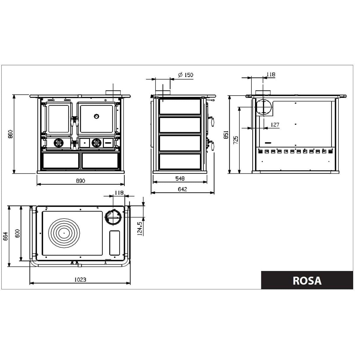 La Nordica Rosa 5.0 İtalyan Fırınlı Şömine Soba Kırmızı