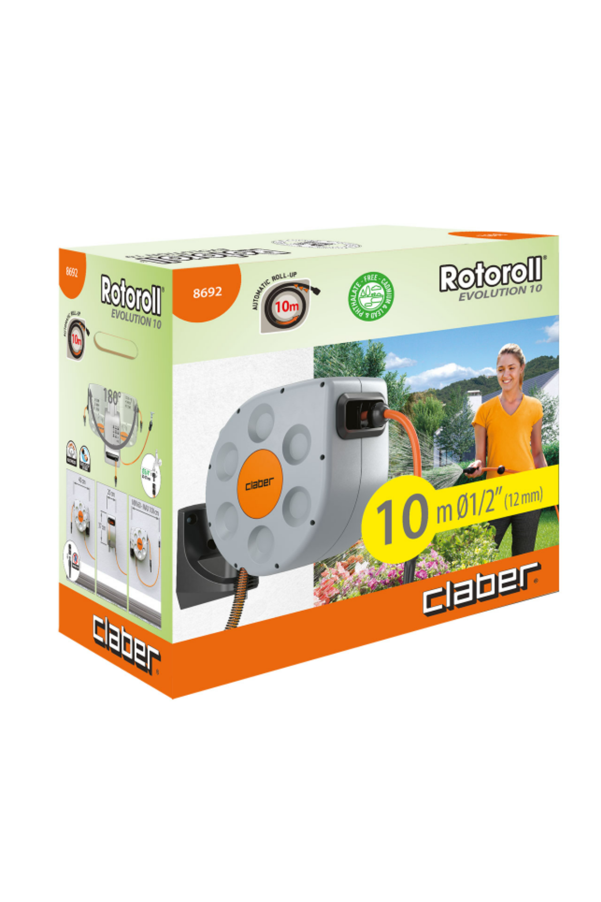 Claber 8692 Rotoroll Kasetli Hortum Makarası