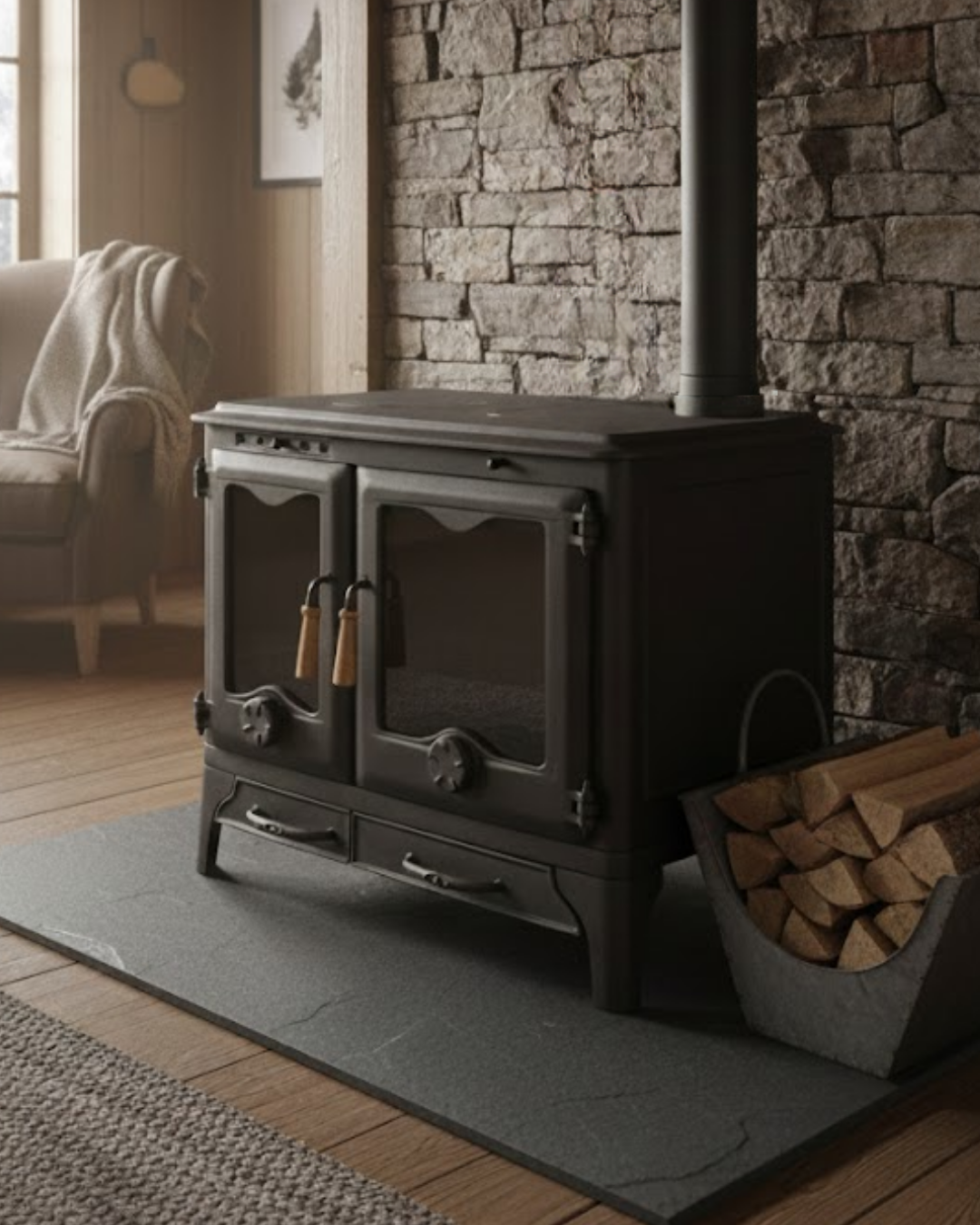Reyo Stove Bozkır Pik Döküm Fırınlı Şömine Soba