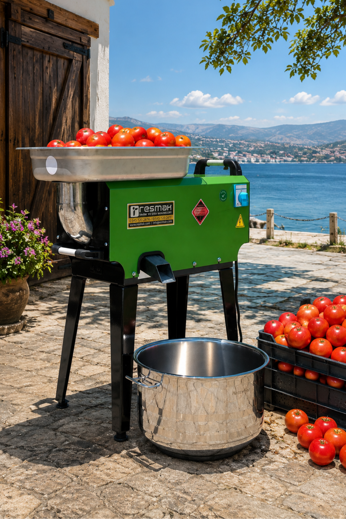 Resmak TPM500 220w 3 hp 500kg/s Salça Makinası
