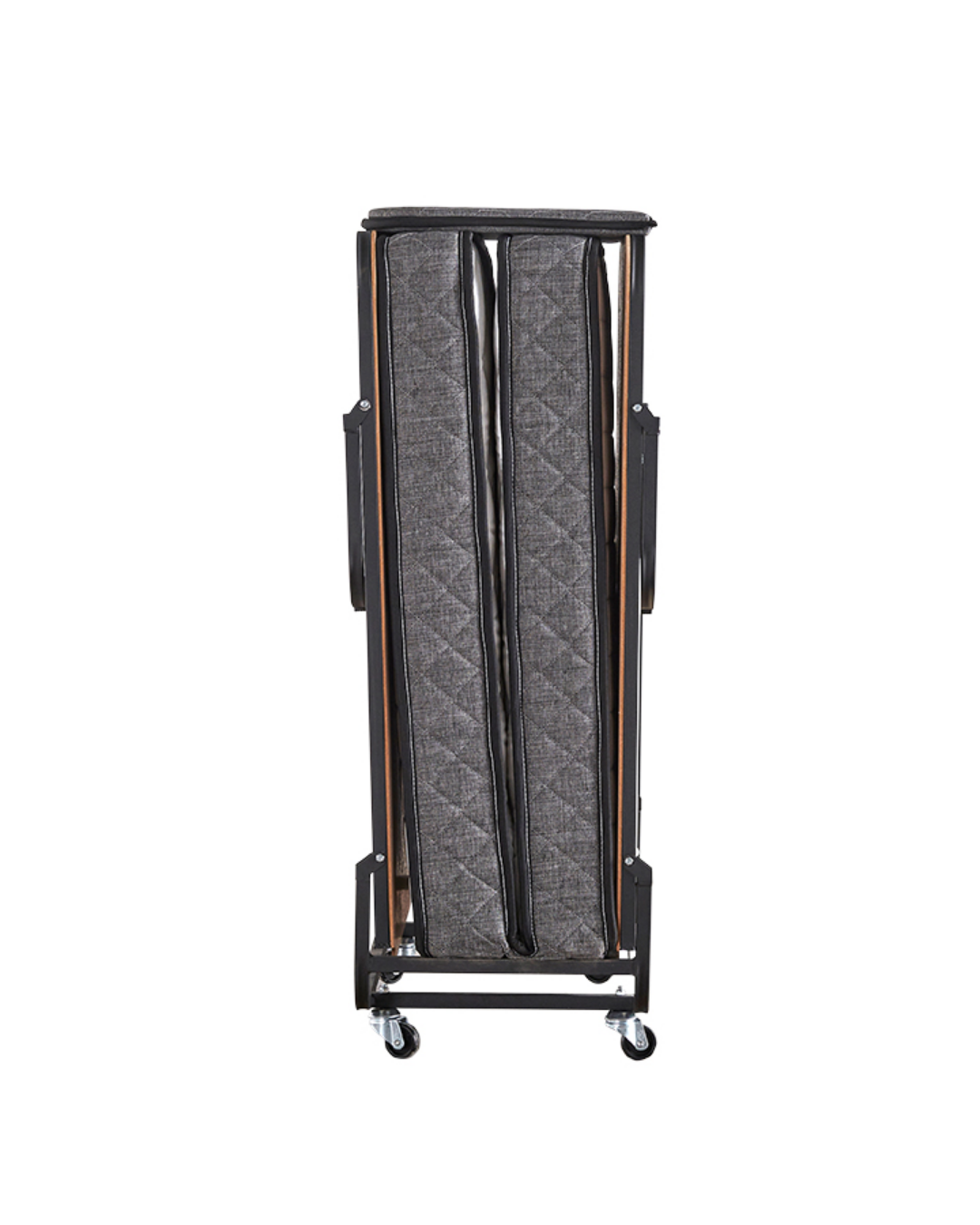 Niron Premium Katlanır Yatak 90x200 cm Paket Yaylı Lüks Yatak ve Kaydırmaz Kumaş Kaplı Karyola