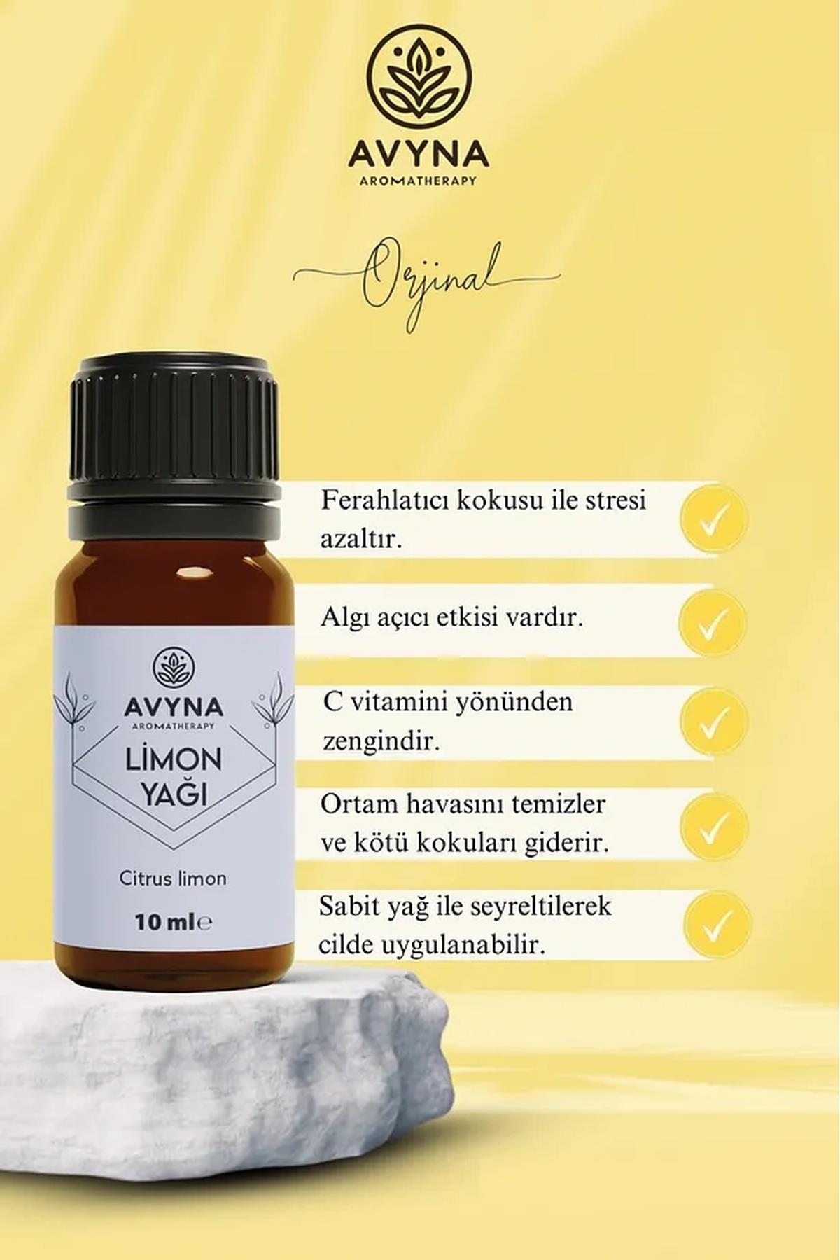 Avyna Limon Uçucu Yağı 10 ml %100 Saf ve Doğal