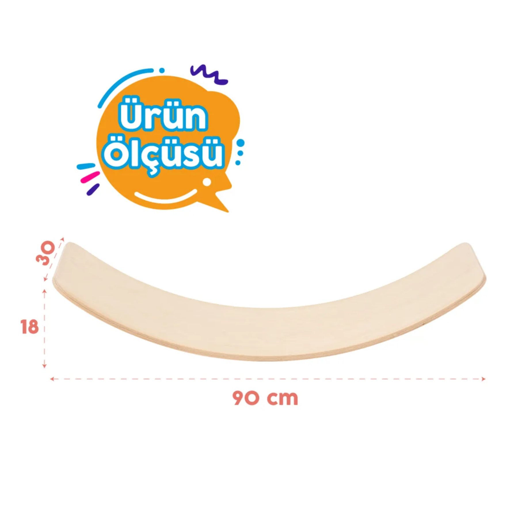 Mamatoyz Yay Ahşap Denge Tahtası