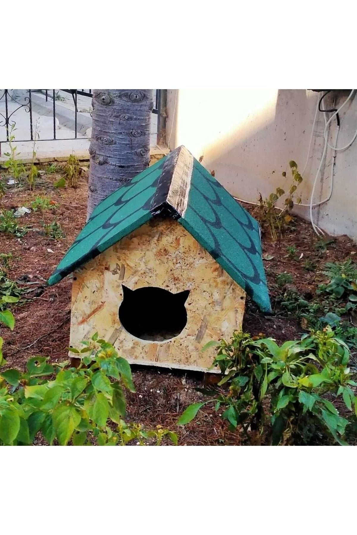 Msay 30x40x50cm Orta Boy Yetişkin Kedi Evi, Sokak Canları için Kedi Barınağı, Yağmur ve Rüzgara Dayanıklı Kedi Yuvası (Demonte Gönderim)