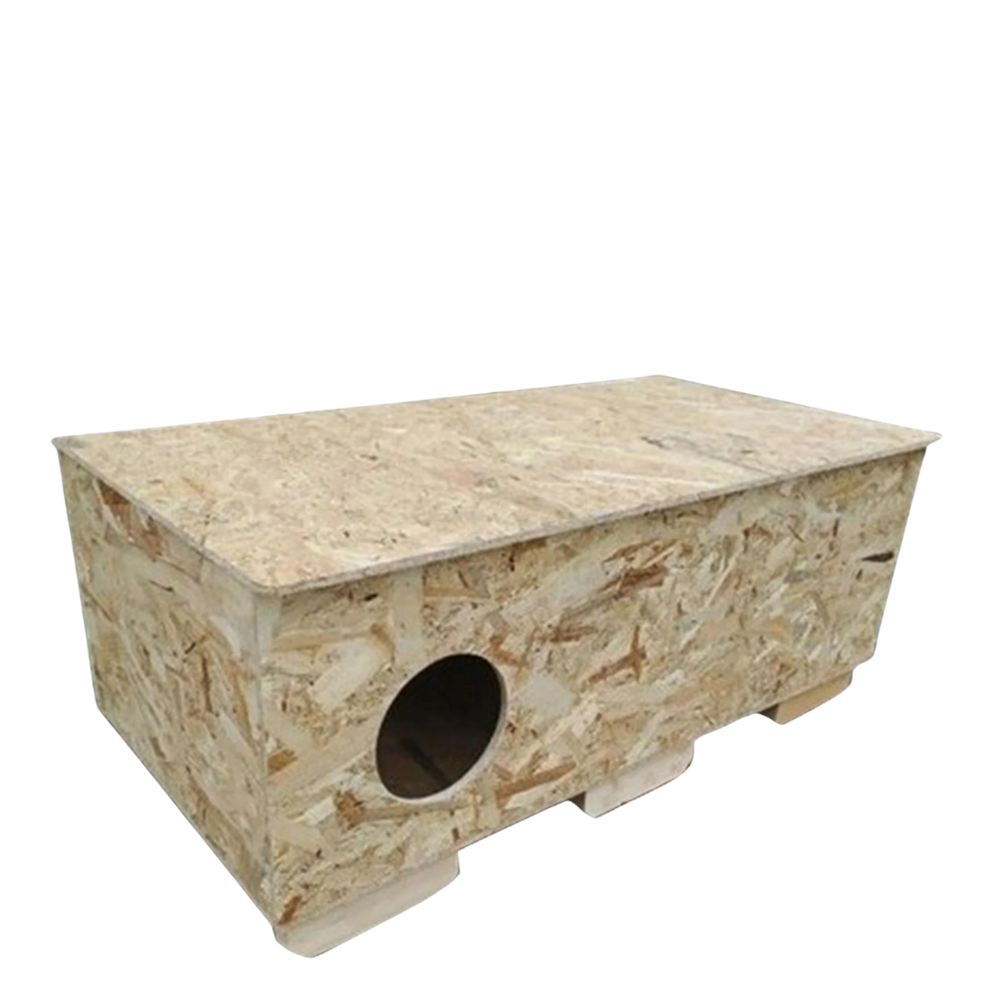 Melada Kedi Evi Dış Ortam Uygun Ahşap Kedi Evi OSB 100x50x40 cm