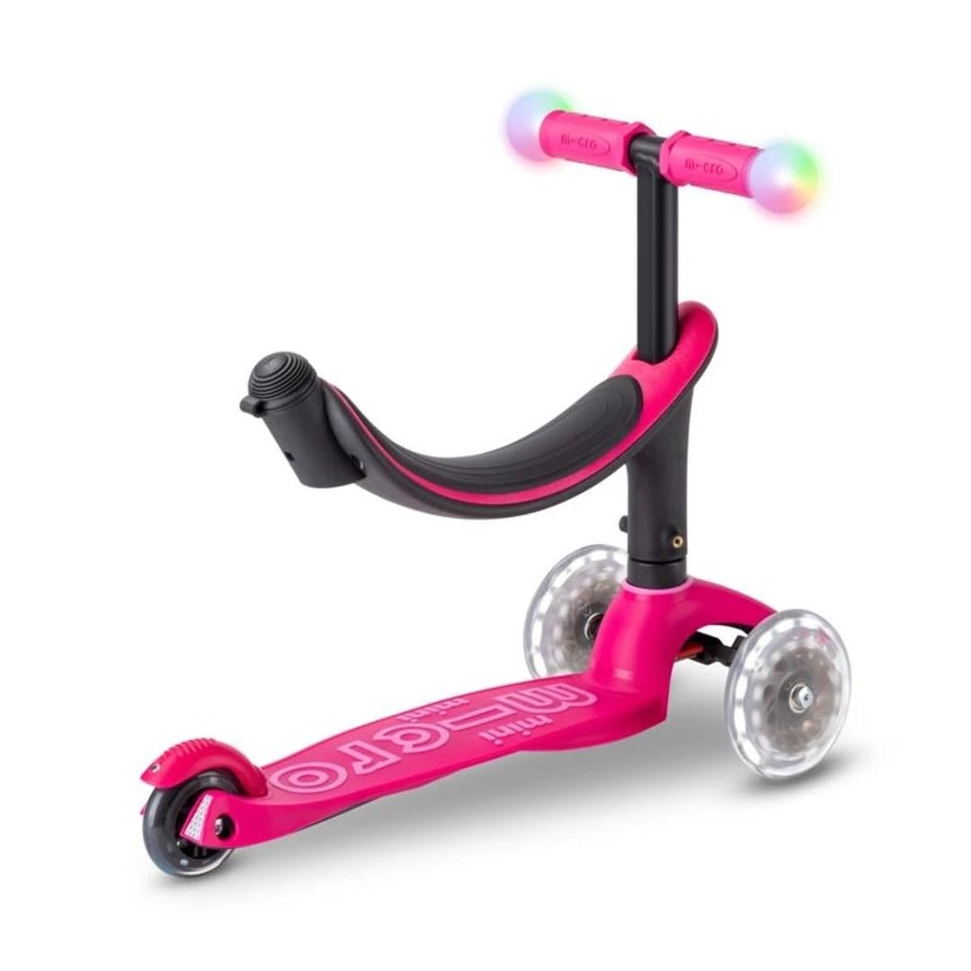 Micro Mini2Grow Deluxe Magic 3 Tekerlekli Scooter LED Pink