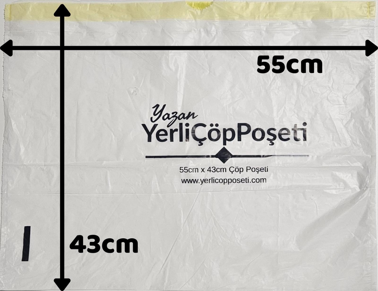 Reyo Yerli Çöp Poşeti Büzgülü Çöp Torbası - 55cmx43cm - Kedi Kumu Poşeti 3x15 Toplam 45 Poşet