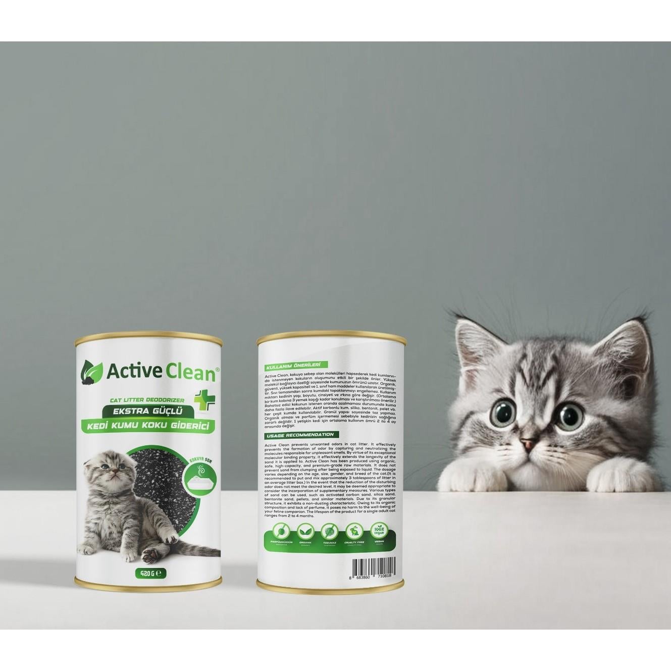 Active Clean Plus Kedi Kumu Koku Giderici 420gr