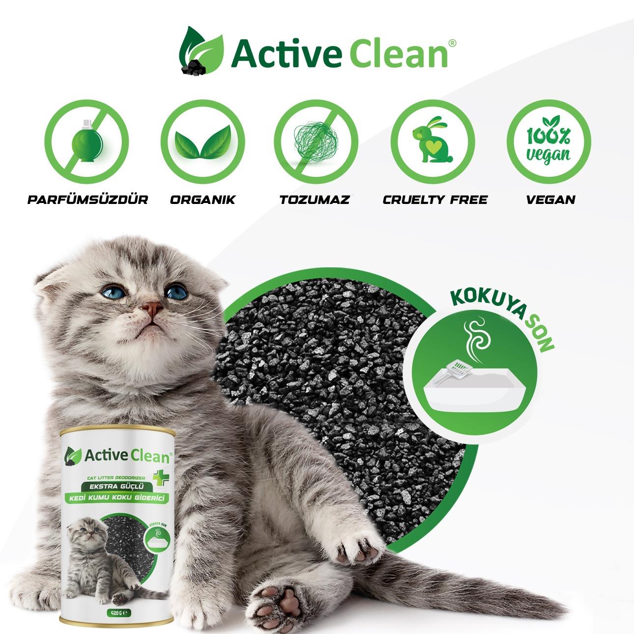 Active Clean Plus Kedi Kumu Koku Giderici 420gr